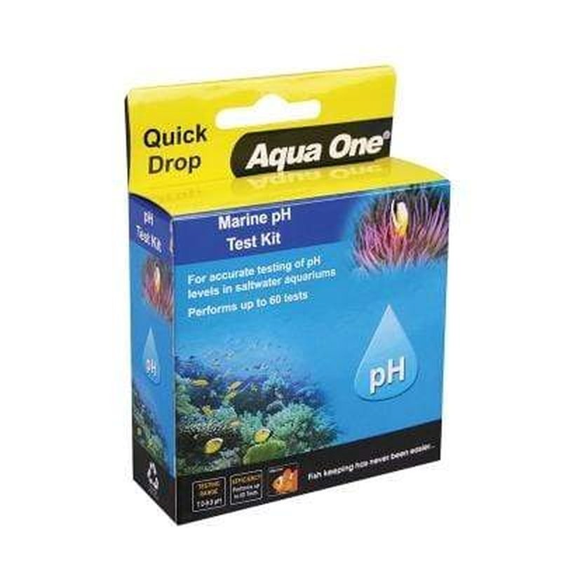 Aqua One Marine pH Quick Drop Test Kit - Fast & Accurate Saltwater Aquarium Testing for Reef Tanks, Fish Tanks & Coral Care | Essential Water Quality Monitoring Tool