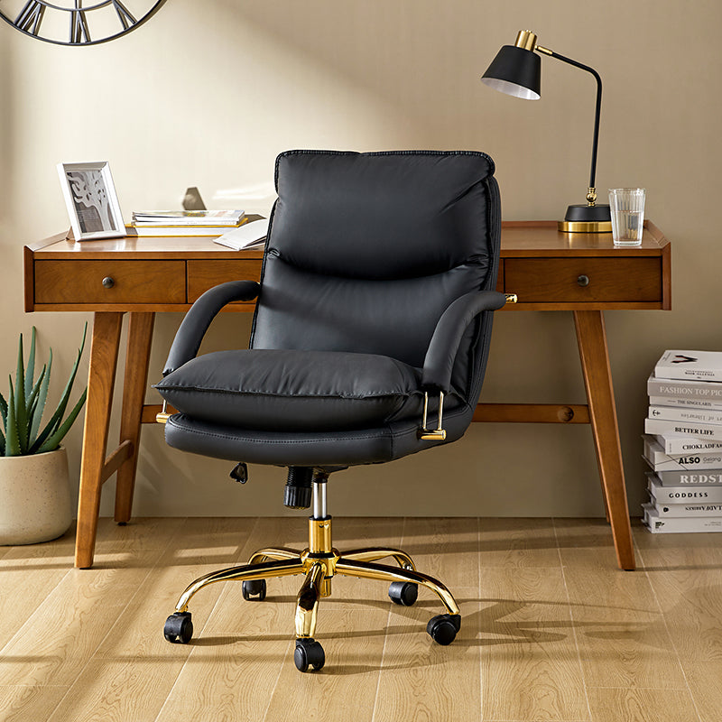 Waterproof PU Leather 360-Degree Swivel Office Chair - Ergonomic Desk Chair for Home & Office Workspace - Perfect for Long Hours of Sitting, Gaming, and Conference Rooms