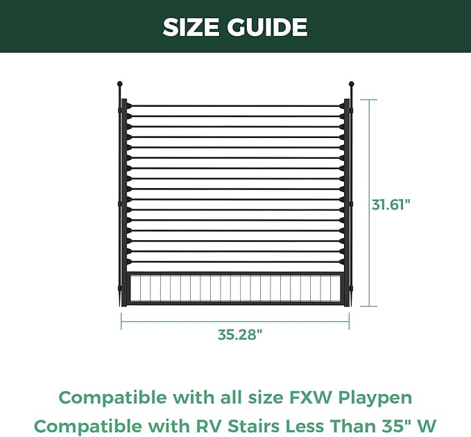 Non-Slip RV Step Grid with Dog Barrier - Heavy Duty Aluminum Stair Treads for RV Steps & Stairs | Perfect for Camping, Travel & Pet Safety