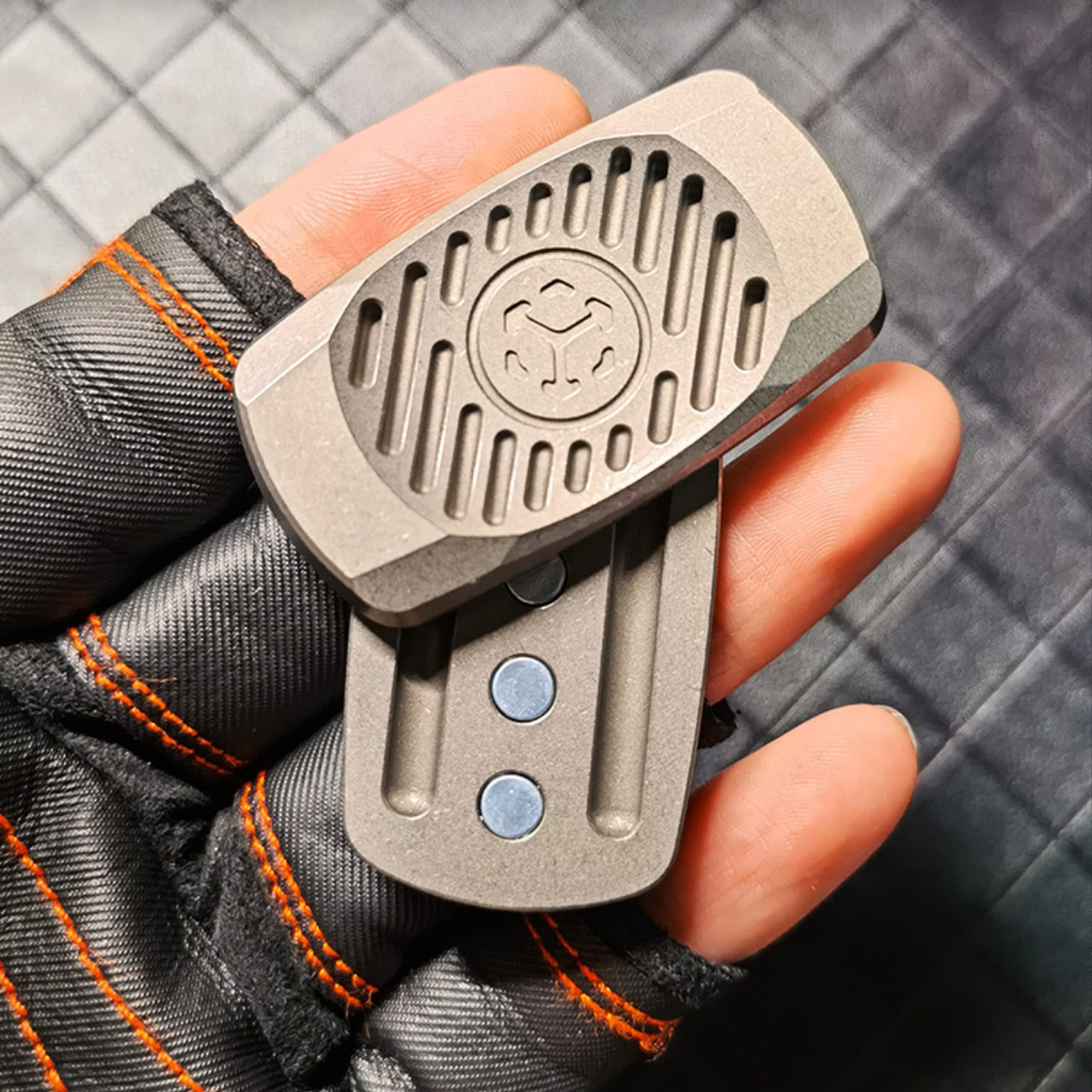 Premium Stainless Steel Infinity Fidget Slider - Stress Relief Haptic Coin Spinner for Anxiety & Focus - EDC Gear for Office, Travel & ADHD Sensory Toys