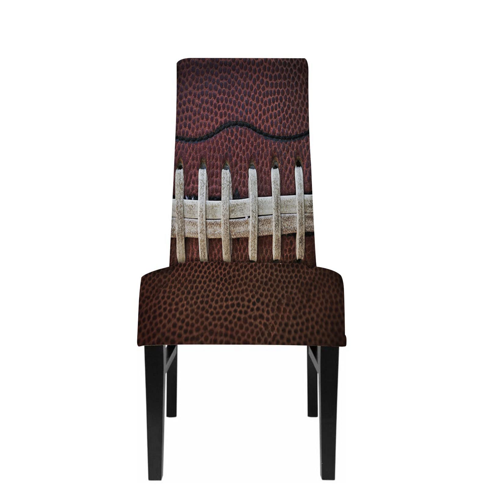 American Football Chair Covers - Stretch Spandex Slipcovers with Lace Detail for Dining Room, Office & Kitchen - Perfect for Game Day Parties & Sports-Themed Decor