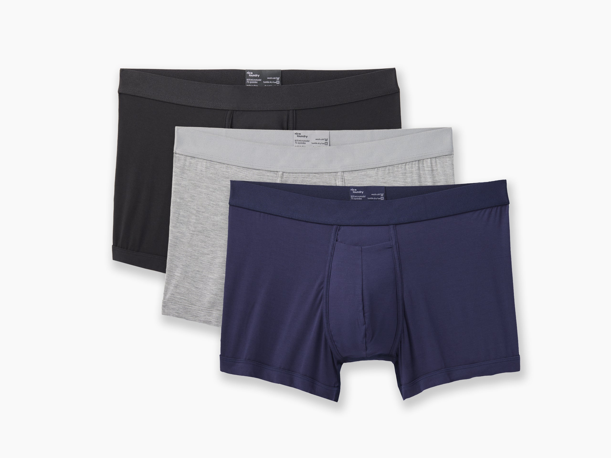 Premium Men's Boxer Briefs 3-Pack - Soft Breathable Cotton Underwear for Comfort & Support - Gym, Work, Everyday Wear