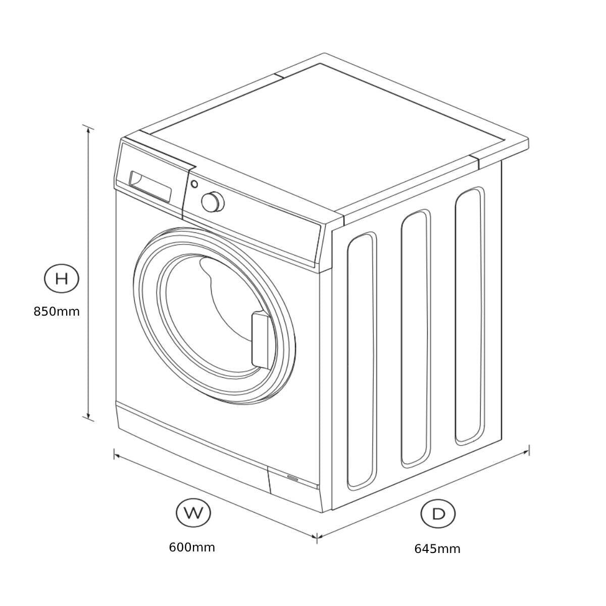 Fisher & Paykel WD8560F1 8.5kg/5kg Front Load Washer Dryer Combo - Energy Efficient Laundry Solution for Apartments & Small Homes