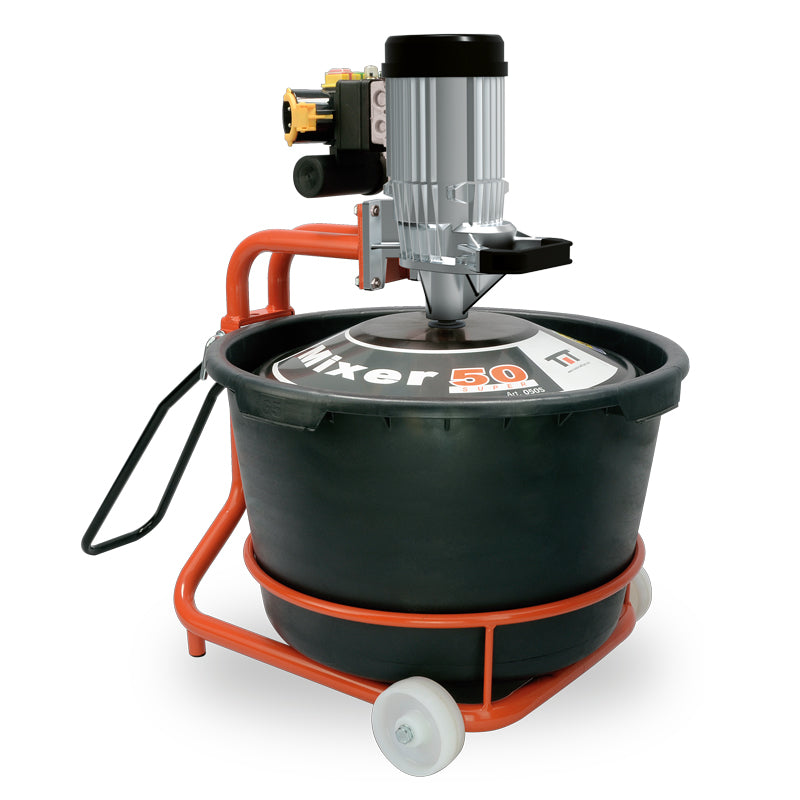 BATTIPAV 050S 65 Liter Portable Electric Bucket Mixer - Lightweight Concrete Mixer for Construction, DIY Projects & Home Renovations
