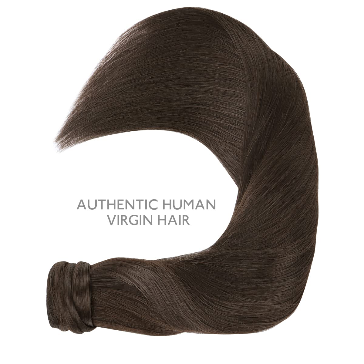 WENNALIFE 14 Inch Dark Brown Human Hair Ponytail Extension - 80g Clip-in Wrap Around Remy Hairpiece for Women | Perfect for Parties, Weddings & Everyday Styling