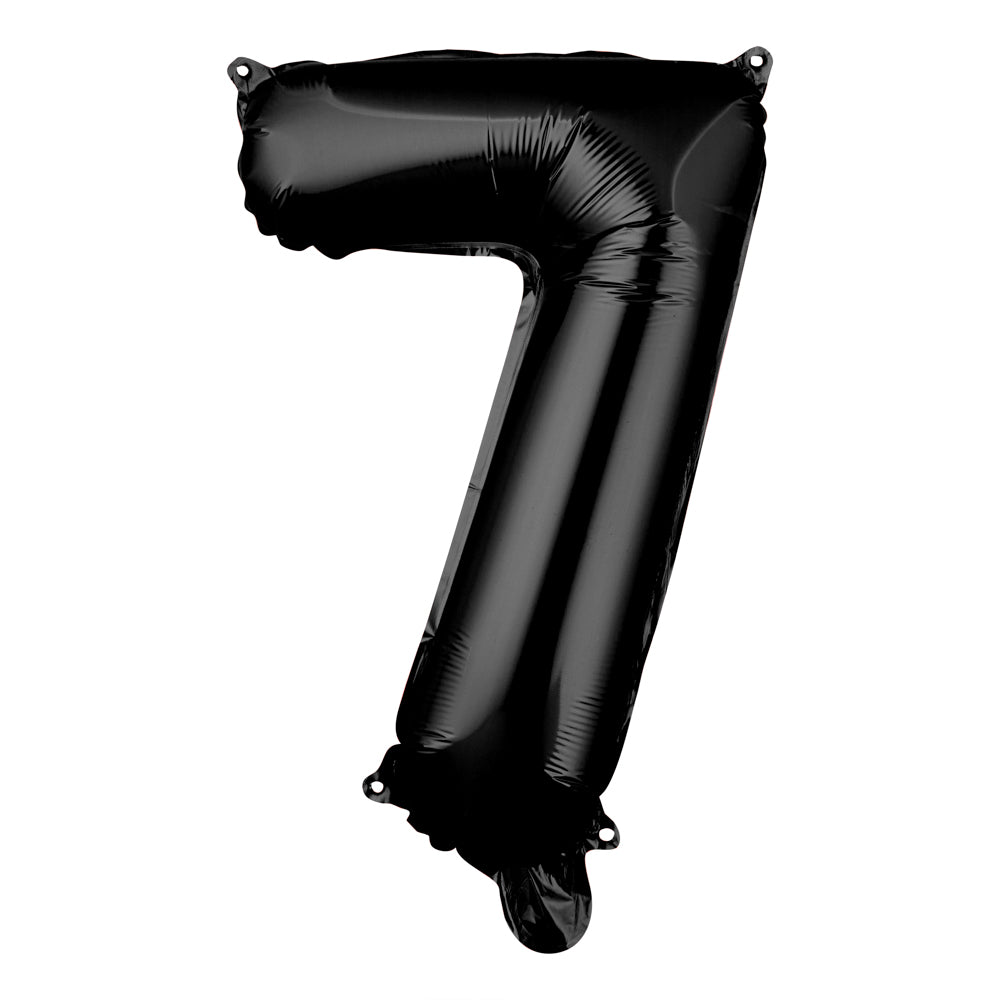 Balloonify Black Mylar Number 7 Balloon - 16 Inch - 1 Count Box - Perfect for Birthday Parties, Anniversaries & Special Events