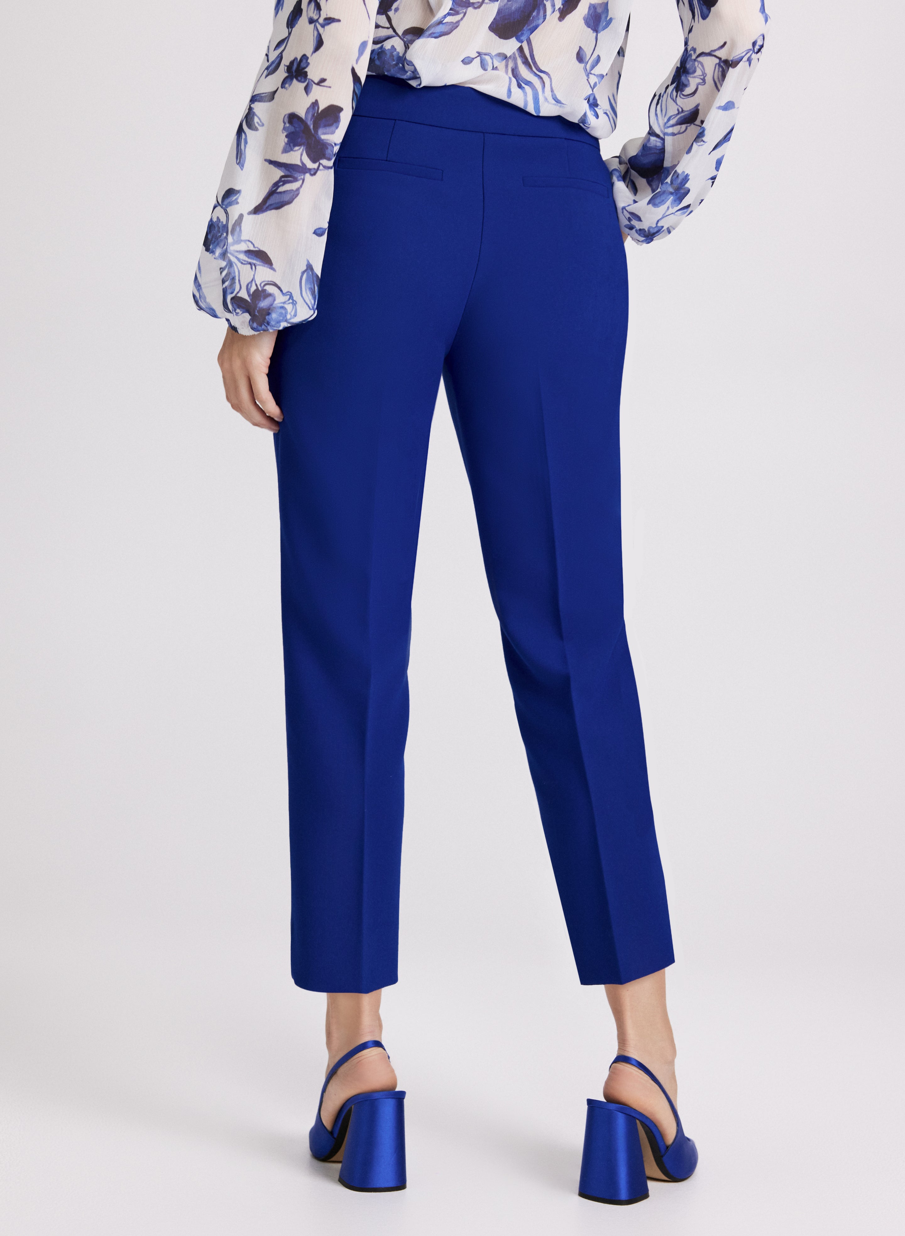 Emma Slim Leg Pants for Women - Stretchy High Waist Ankle Pants - Comfortable Work Pants for Office, Travel & Casual Wear