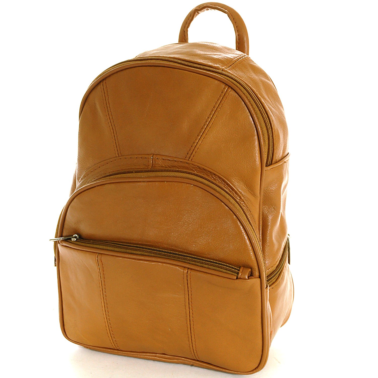 Stylish Convertible Leather Backpack Purse for Women - Mid Size with Multiple Organizer Pockets, Tan - Perfect for Travel, Work & Daily Commute