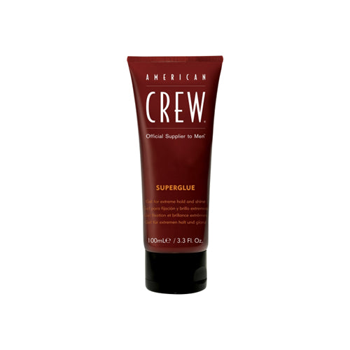 American Crew Superglue 3.3 oz - Strong Hold Hair Styling Gel for Men - Perfect for Everyday Styling, Special Occasions & Professional Haircuts