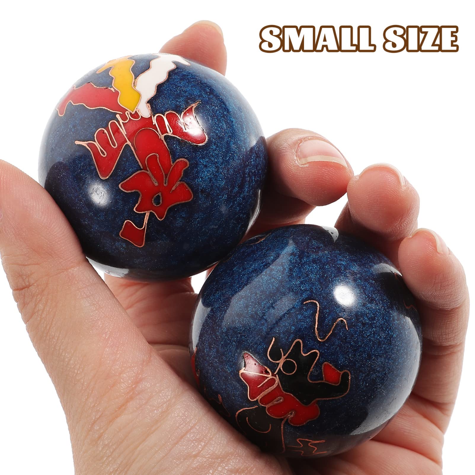 Exercise Massage Fitness Balls for Injury Recovery & Stress Relief - Baoding Meditation Therapy Balls for Hand Massage (Blue) | Perfect for Yoga, Office Relaxation & Physical Therapy