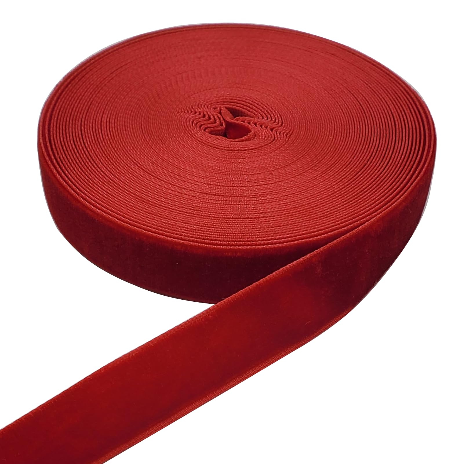 10 Yards Velvet Ribbon Spool - 5/8 Inch Wide, Rich Red Satin Finish - Perfect for Gift Wrapping, DIY Crafts, Wedding Decorations & Hair Accessories