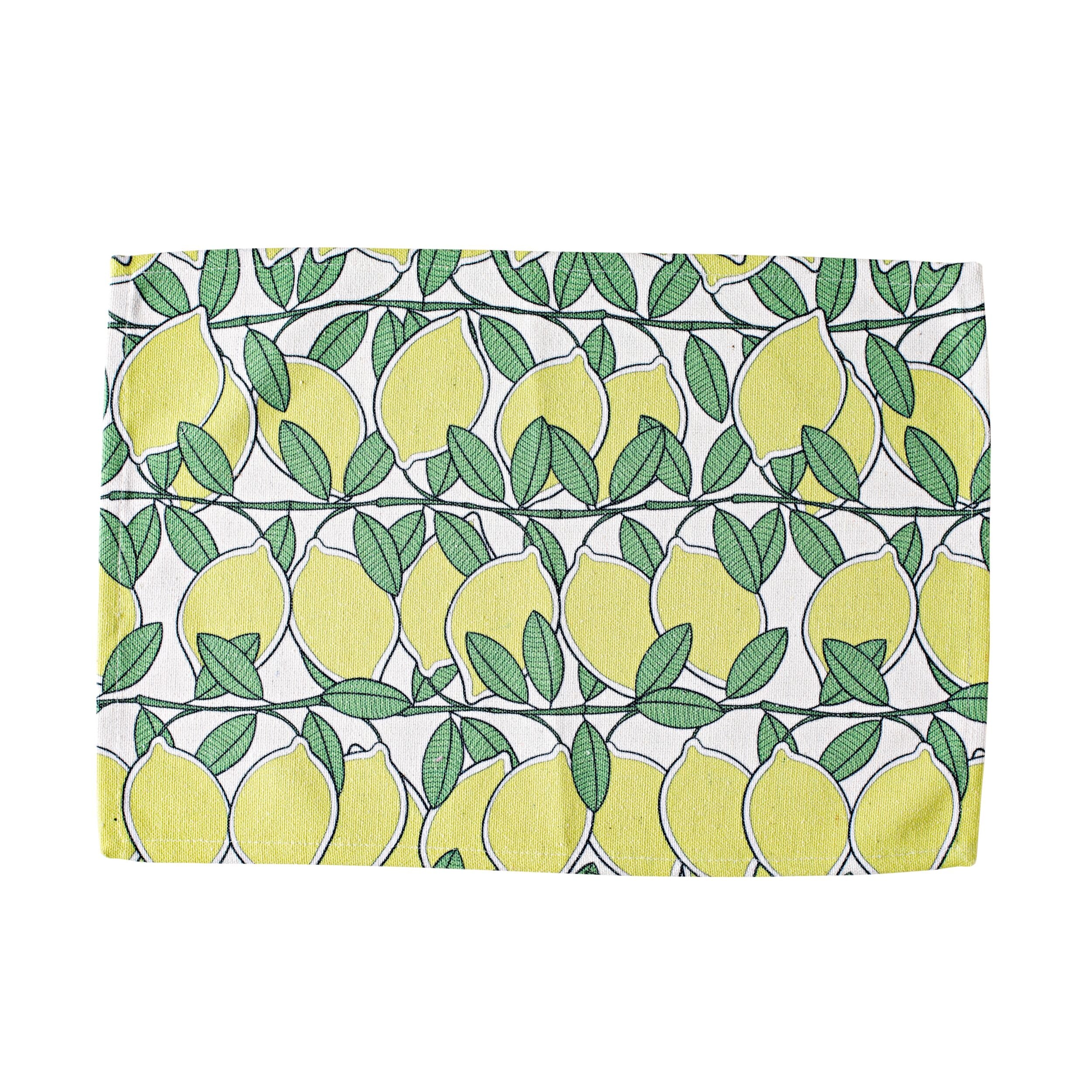 Premium Aruba Lemon Print Placemat 33x48cm - Waterproof & Heat-Resistant Dining Table Decor for Kitchen, Party, and Outdoor Picnic Use