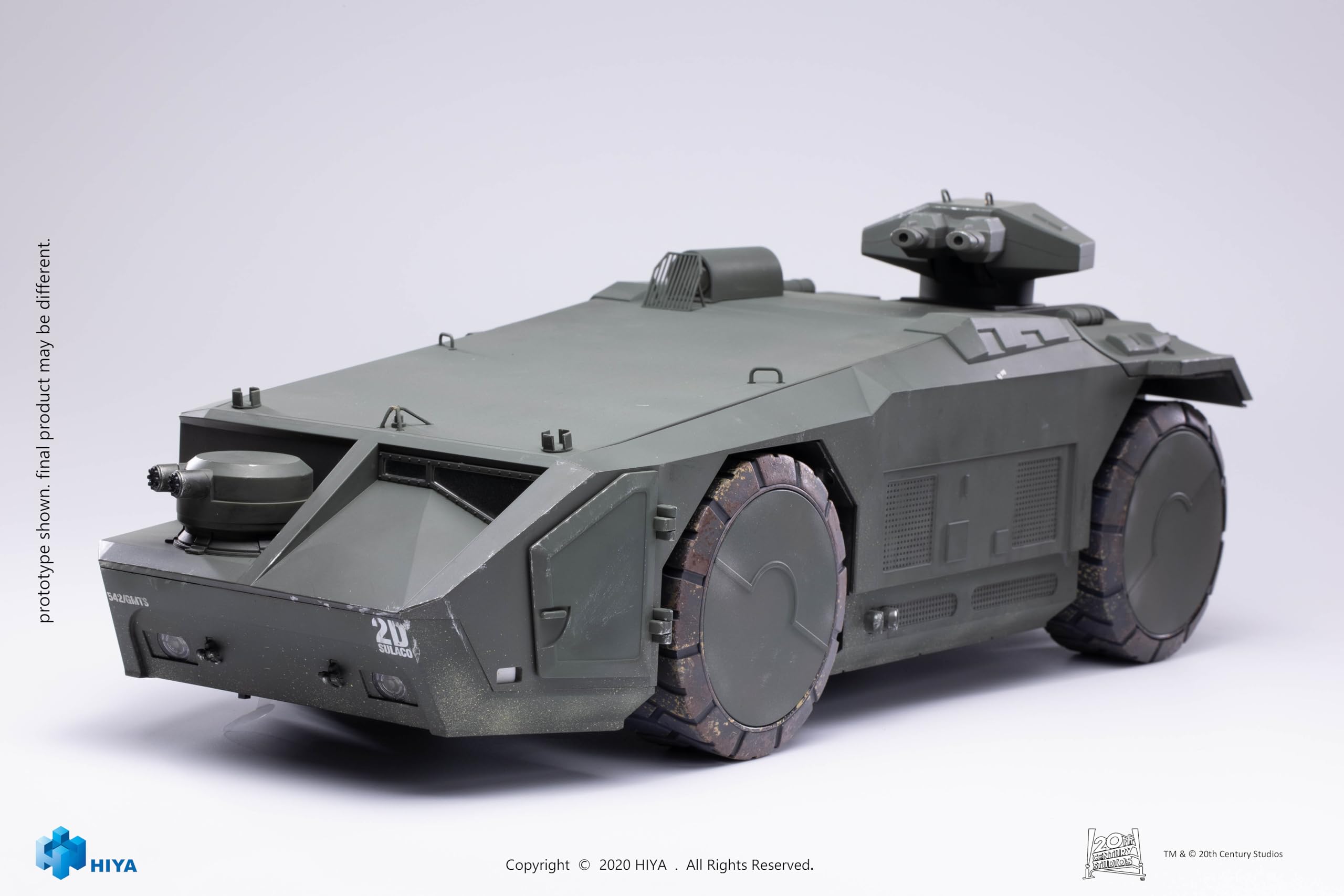 Hiya Toys Exquisite Mini Series 1/18 Scale 5 Inch Aliens Armored Personnel Carrier - Green Version Collectible Vehicle with Action Figures | Perfect for Sci-Fi Displays, Diorama Building & Action Figure Photography