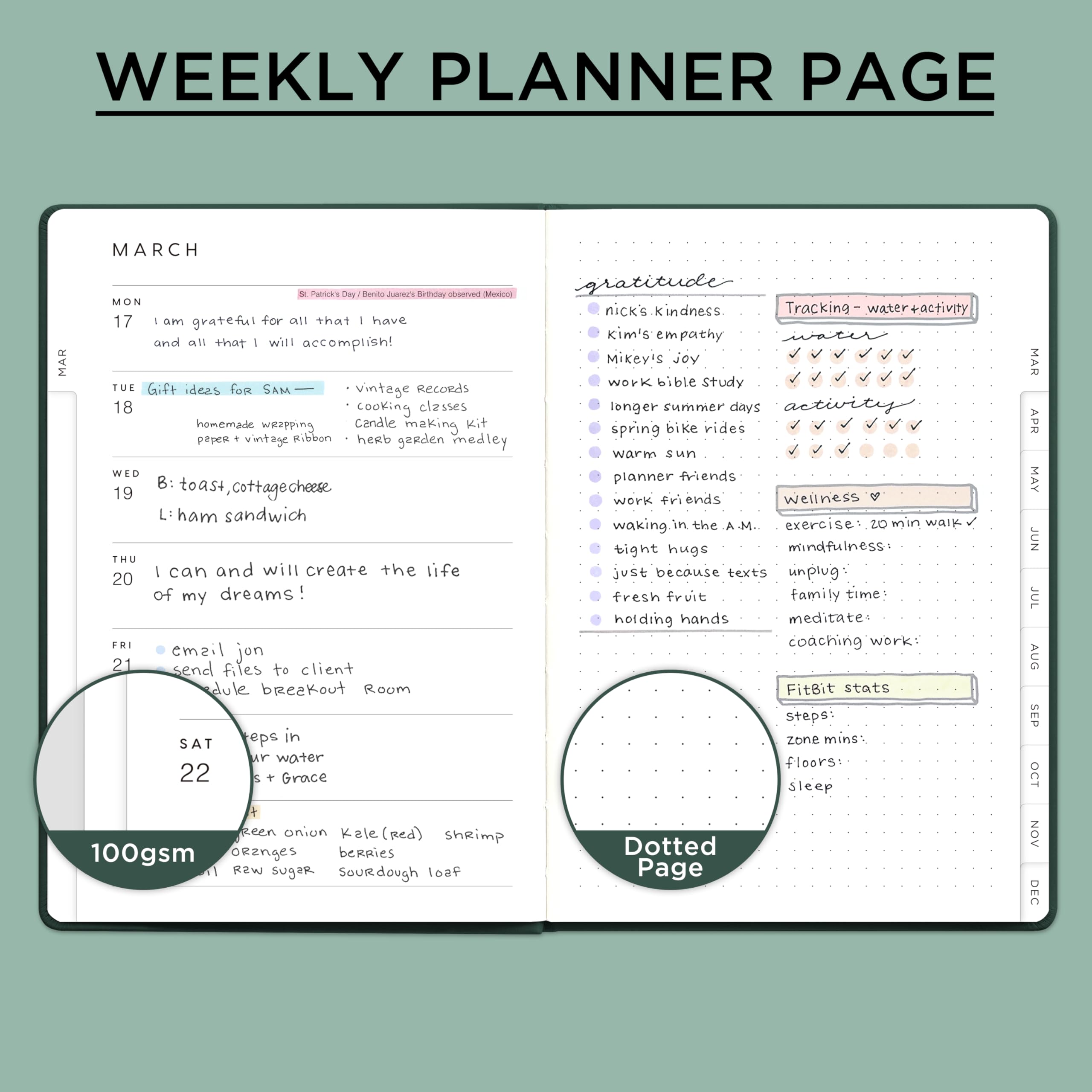 2025 Daily Weekly Monthly Planner - A5 Size 5.7