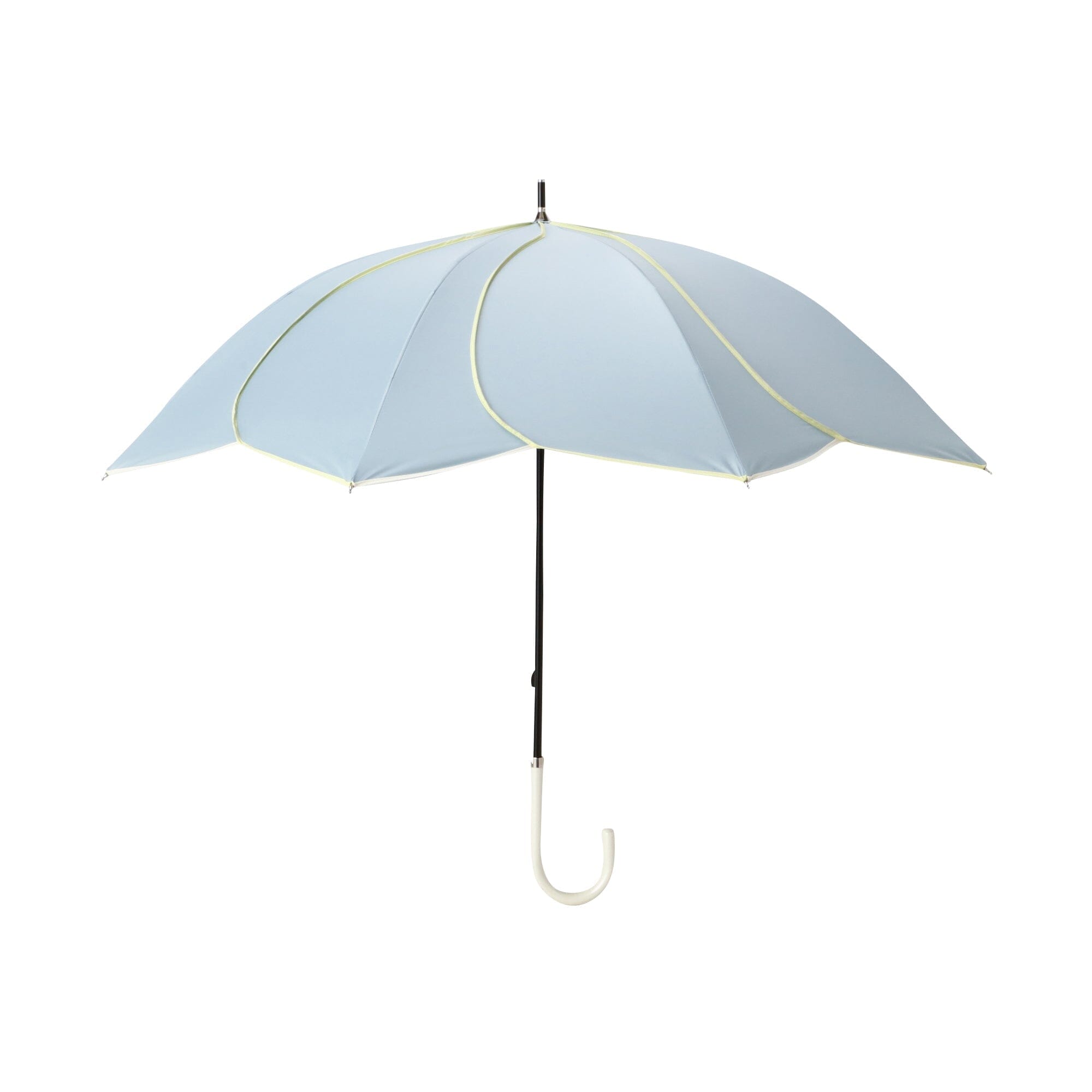Bicolor Piping Long Umbrella 50cm Green - Stylish Rain Protection for Outdoor Activities, Commuting & Travel