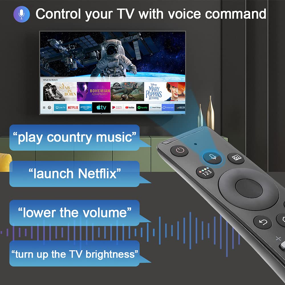 Original: Gvirtue for Samsung TV Remote BN59-01330A Voice, Only for Samsung LED QLED OLED UHD HDR 4K 8K Curved Smart TVs with Voice Function, with Buttons for Netflix, for Prime Video, for Samsung TV Plus    Optimized: Gvirtue Replacement Remote Control BN59-01330A for Samsung Smart TVs - Compatible with LED/QLED/OLED UHD HDR 4K 8K Curved TVs (Voice Function, Netflix, Prime Video, Samsung TV Plus Buttons) - Perfect for Streaming & Smart Home Entertainment