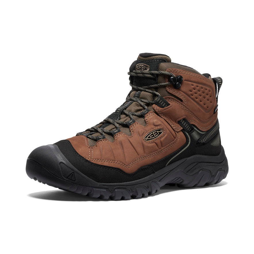 KEEN Targhee IV Mid WP Wide Waterproof Hiking Boots for Men - Durable Outdoor Trekking Shoes for Mountain Trails & Backpacking Adventures