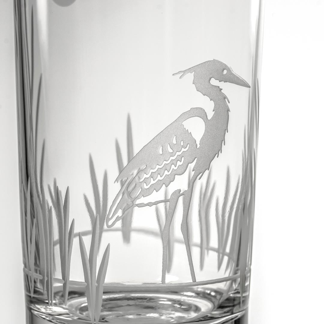 Premium Heron 15oz Insulated Highball Cocktail Glasses - Set of 2 | Shatter-Resistant, BPA-Free | Perfect for Iced Drinks, Whiskey, Mojitos & Home Bar Entertaining
