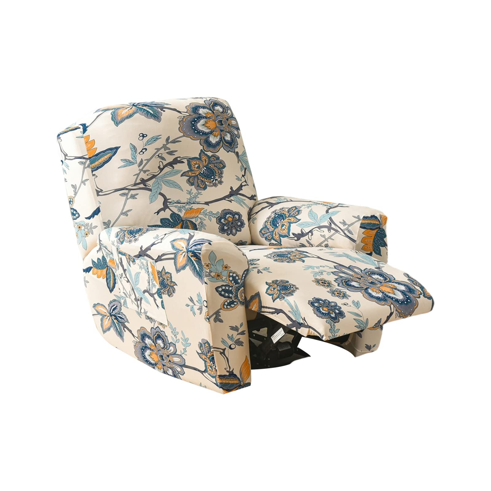 CRFATOP Recliner Chair Slipcover with Pockets - 4-Piece Stretchable Sofa Cover for Lazy Boy Recliners | Fallon Collection | Elastic Bottom Fit | Perfect for Living Room, Home Theater & Relaxation