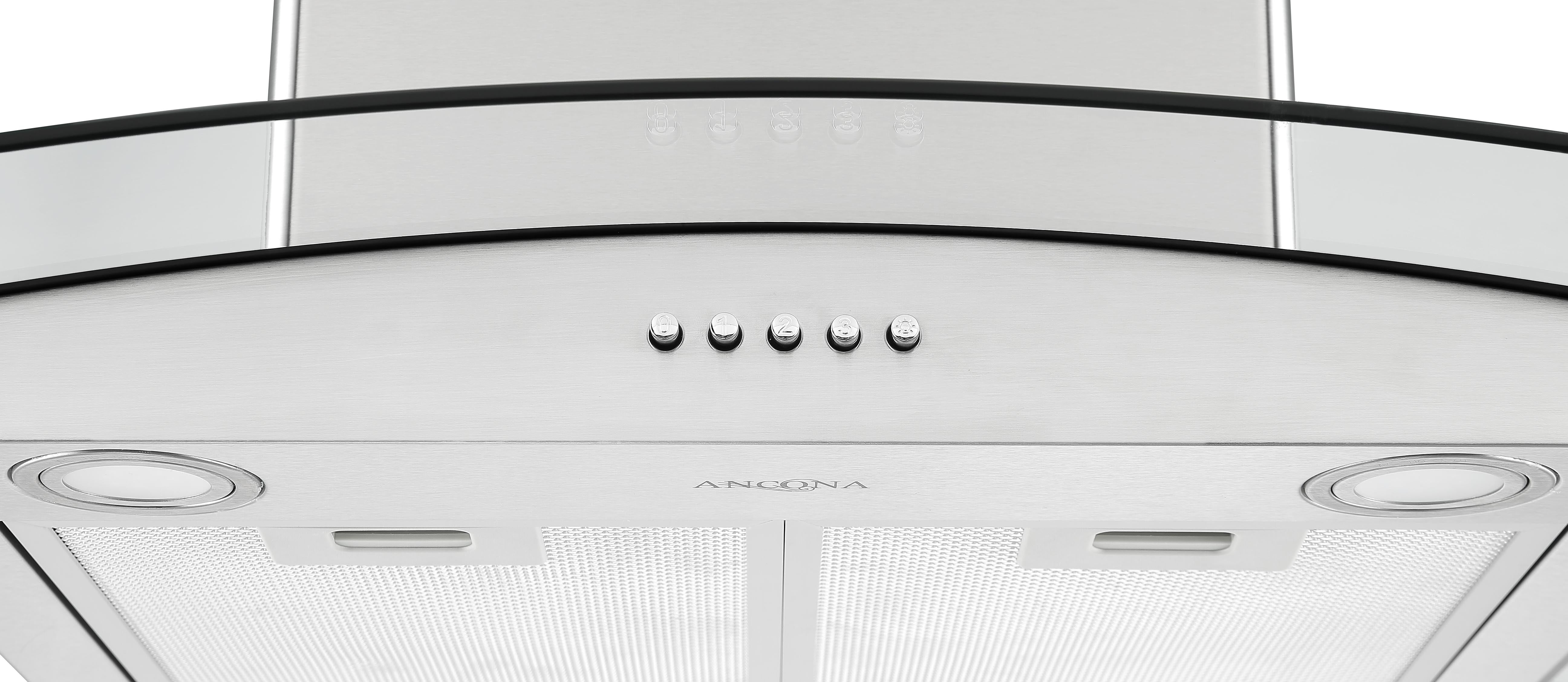 30 Inch Stainless Steel Convertible Wall Mount Range Hood - Under Cabinet or Ceiling Mount for Modern Kitchen Ventilation