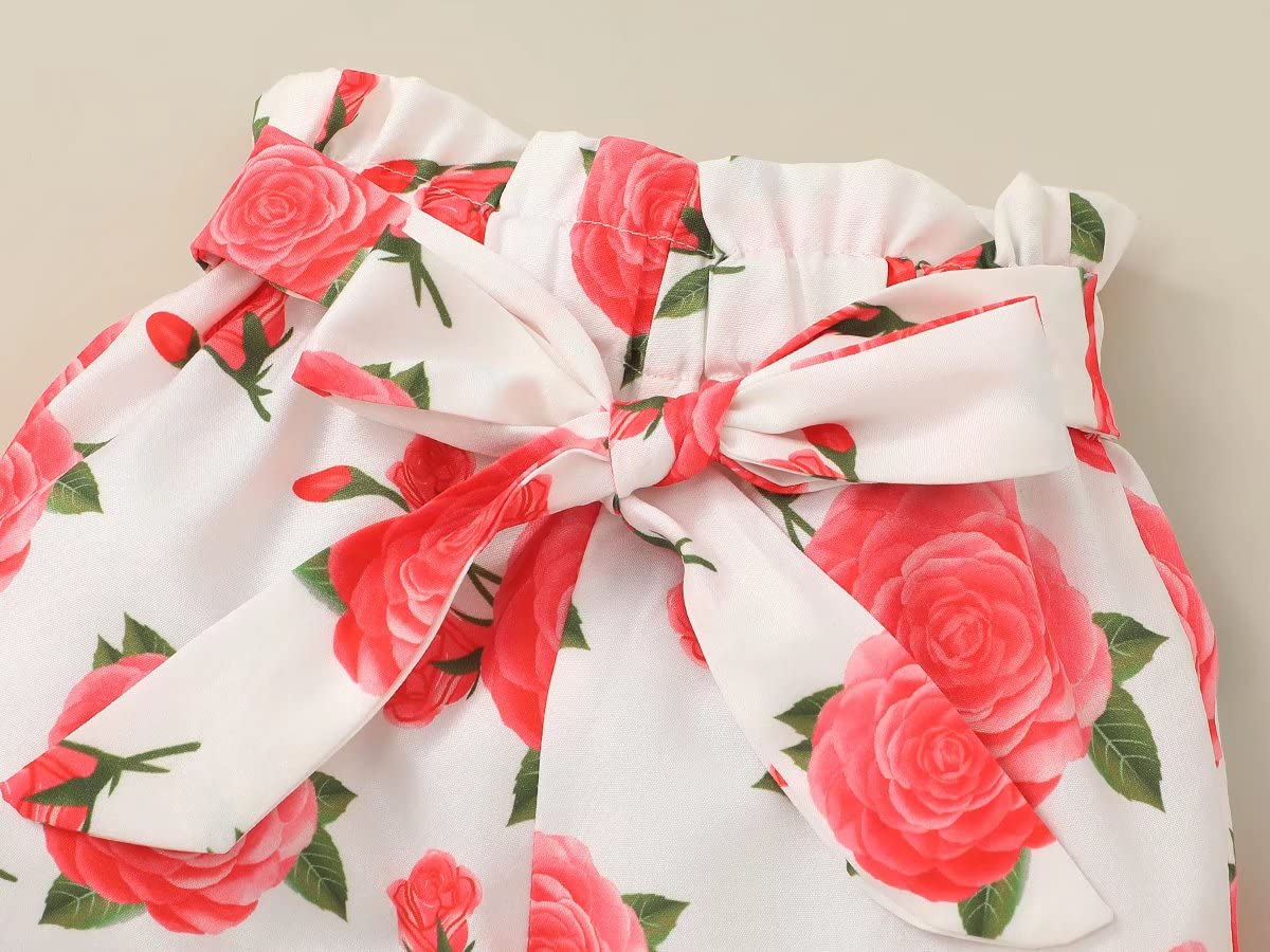 BINPAW Newborn Baby Girl Clothes Floral Outfit Set - Soft Cotton Romper & Headband for Newborn Photography, Christening, and Special Occasions