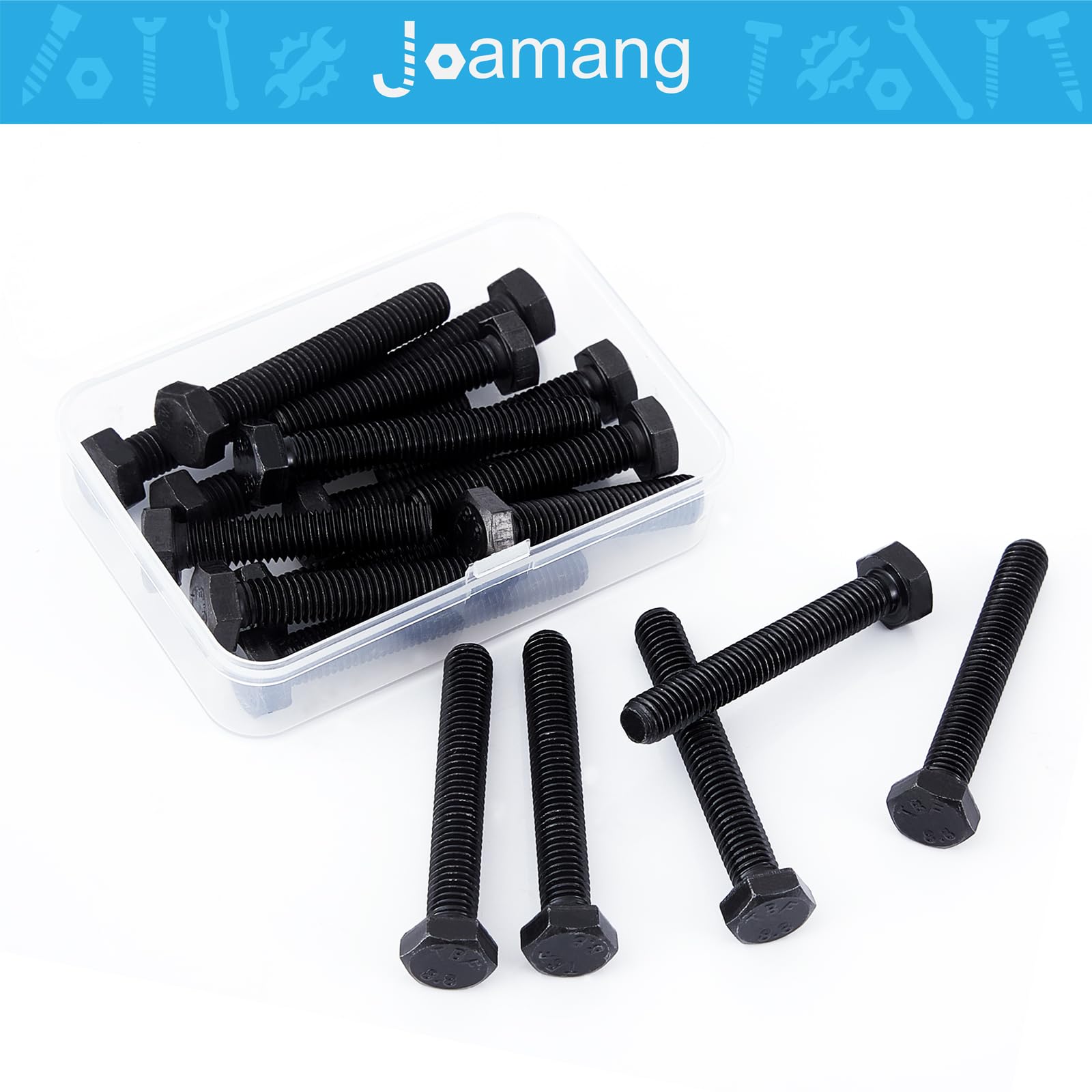 M6x25mm Hex Bolts 25Pcs - 8.8 Grade Alloy Steel for DIY & Machinery