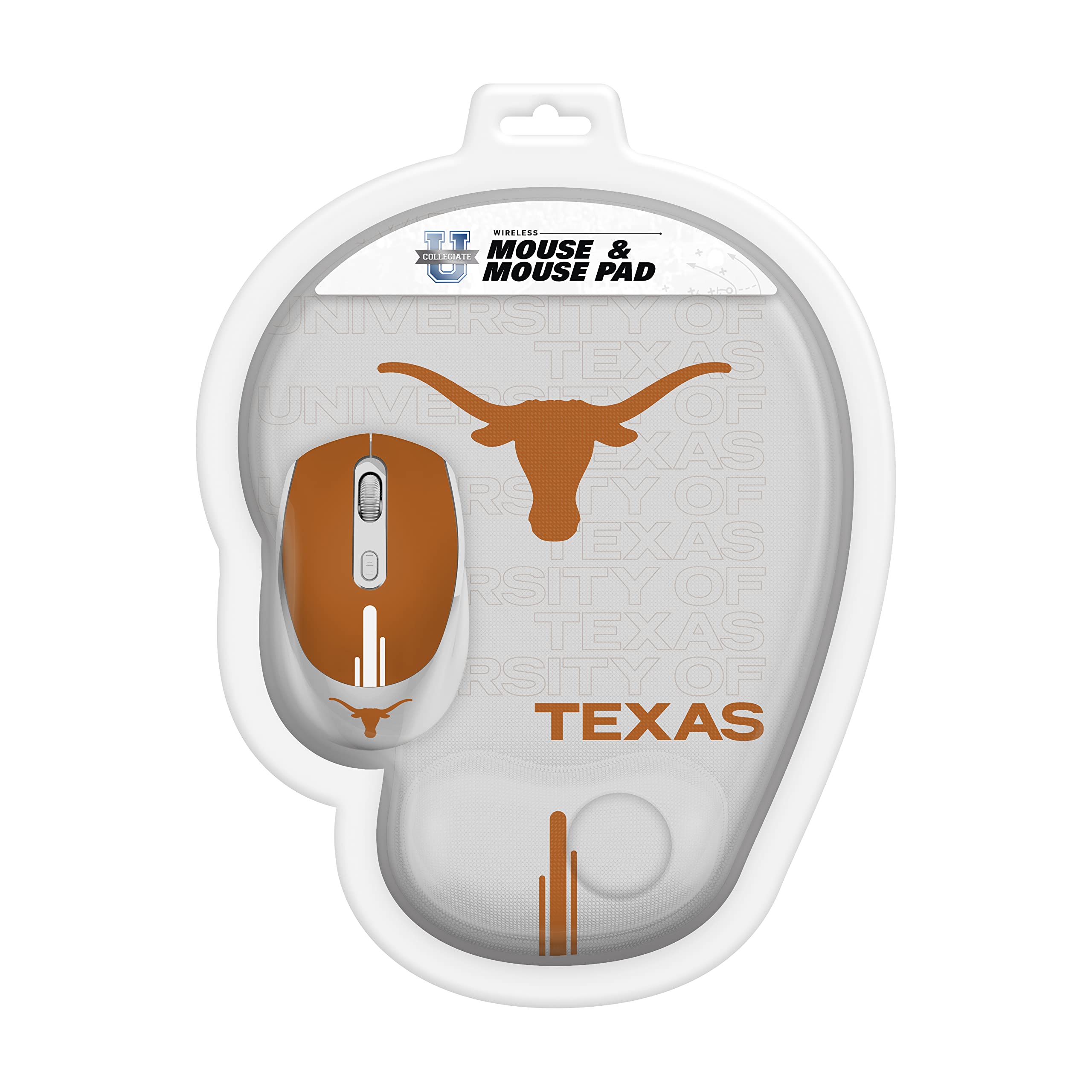 SOAR NCAA Unisex Wireless Mouse with Mouse Pad - Ergonomic Bluetooth Mouse for Laptop, PC, Mac - Perfect for Gaming, Office & College Students (Team Colors Available)