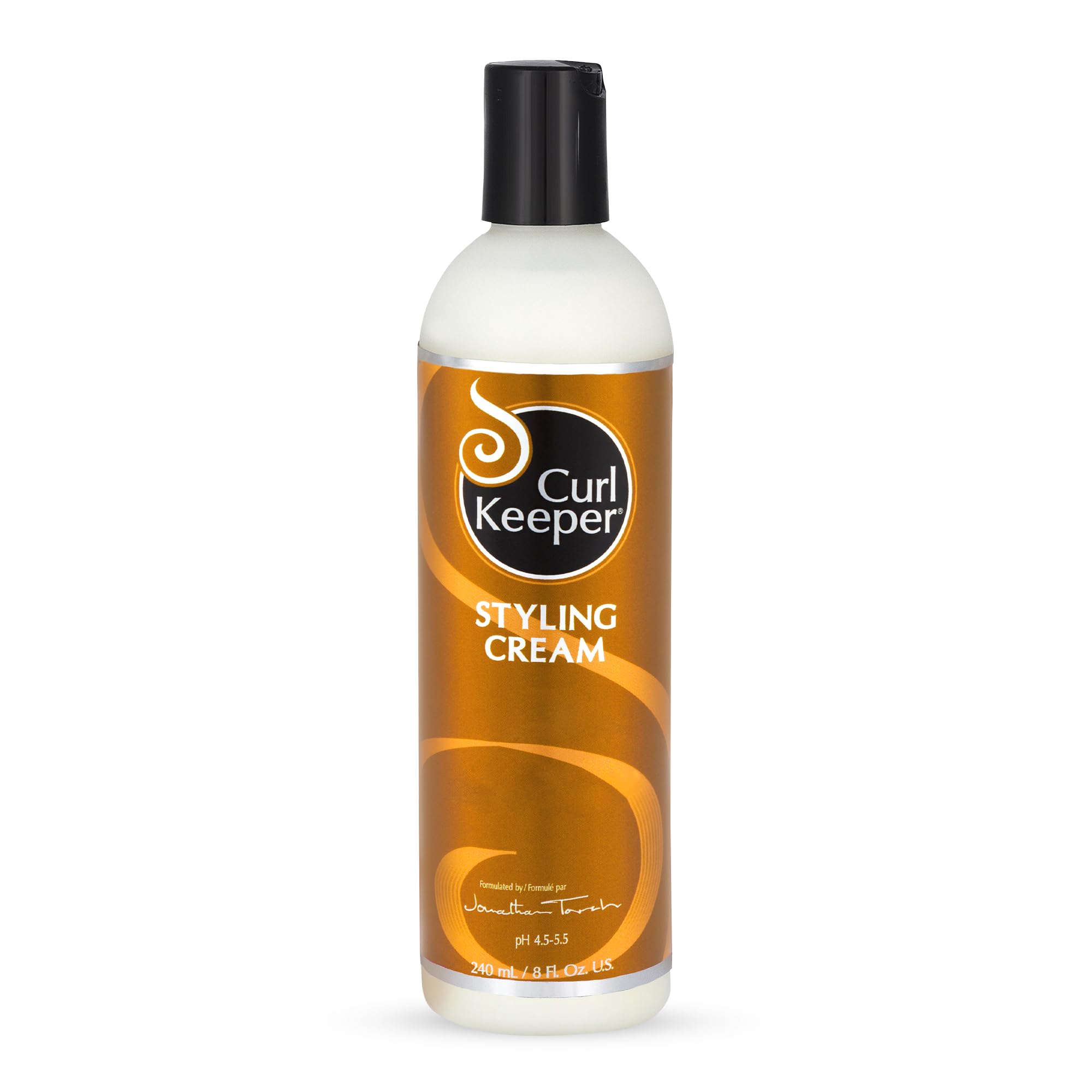 Curl Keeper Hair Styling Cream for Curly Hair - 8 Fl Oz Frizz-Free Curl Defining Cream | Defines, Detangles & Moisturizes All Curl Types | Silicone-Free, Water-Based Hair Styler for Men & Women | Perfect for Daily Styling, Special Occasions & Humidity Protection