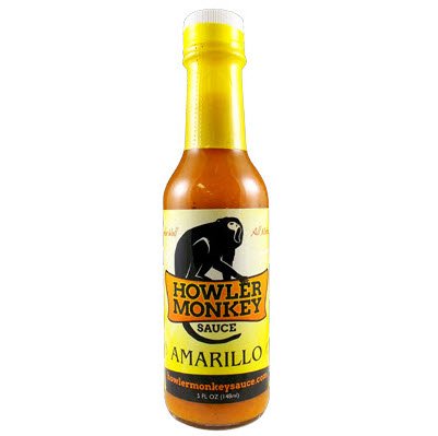 Howler Monkey Amarillo Hot Sauce - 5 oz Bottle (3-Pack) | Premium Spicy Yellow Pepper Sauce for Tacos, Wings & Grilling | Made in USA