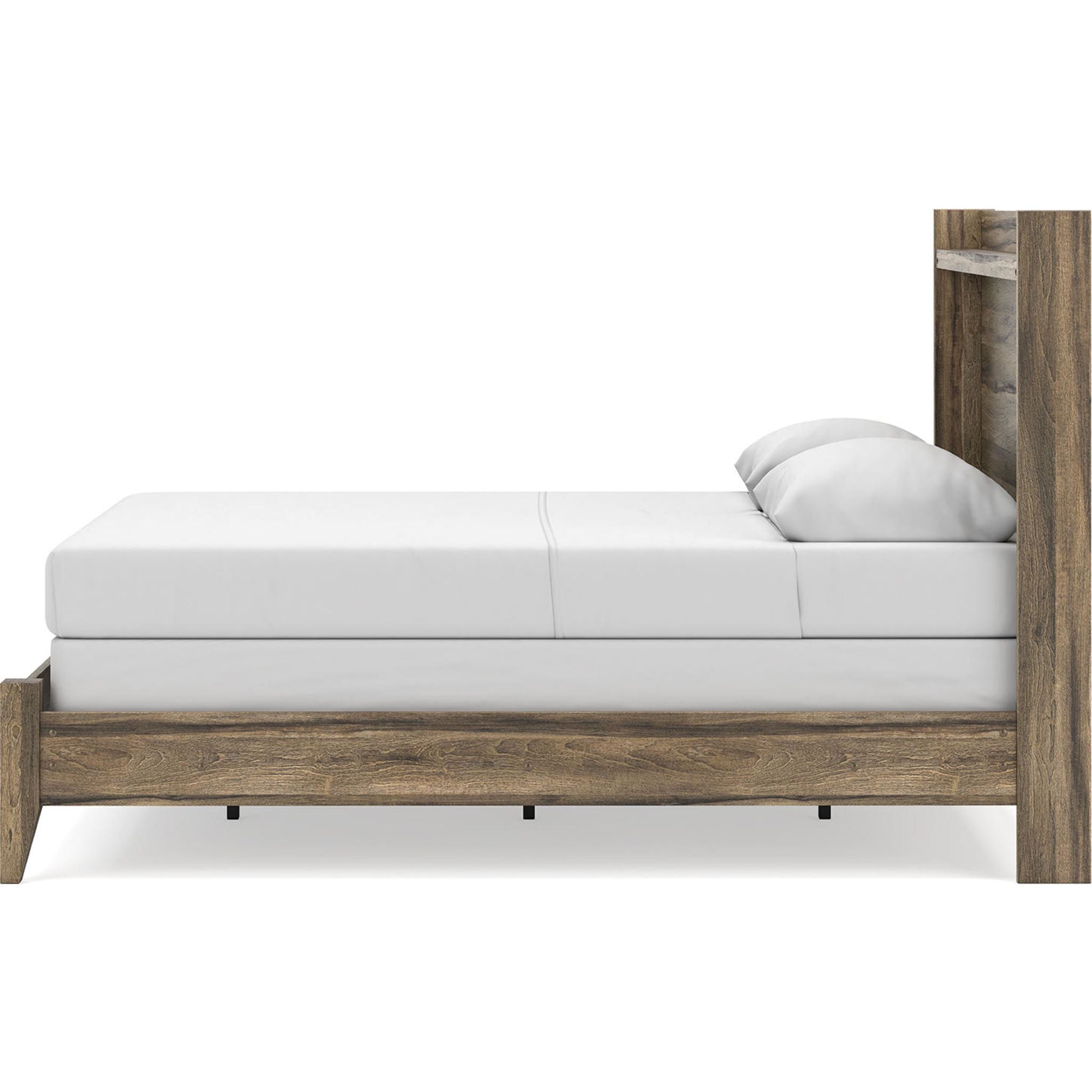 Baystorm Queen Panel Bed Frame - Modern Upholstered Platform Bed with Wooden Slats, No Box Spring Needed - Perfect for Master Bedroom, Guest Room & Apartment