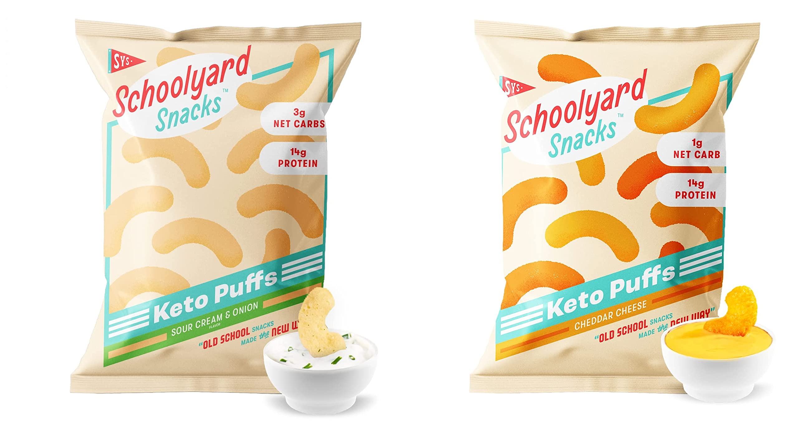 Keto Chips Low Carb High Protein Snacks - Gluten Free, Low Sugar & Calories - Cheddar & Sour Cream Onion Flavor Bundle (24 Bags) - Perfect for School Lunches, Office Snacks & Keto Diet