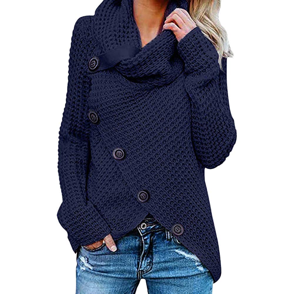 Women's Chunky Knit Turtleneck Sweater - Long Sleeve Loose Casual Pullover Top for Fall & Winter | Cozy Office Wear, Weekend Outfits & Holiday Fashion