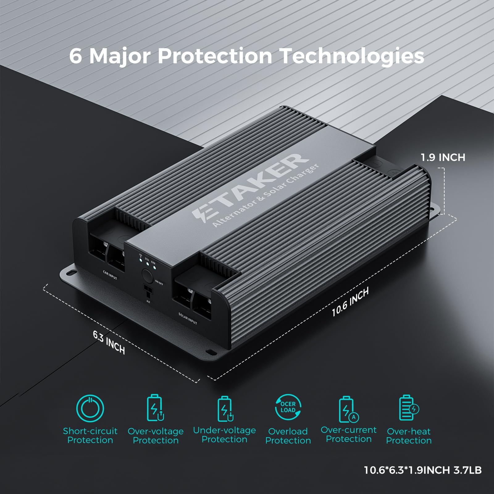 12V-48V 2000W DC to DC Battery Charger for Portable Power Stations - Fast Charging for RVs, SUVs, Boats & Yachts | Ideal for Off-Grid Power, Marine & Road Trips