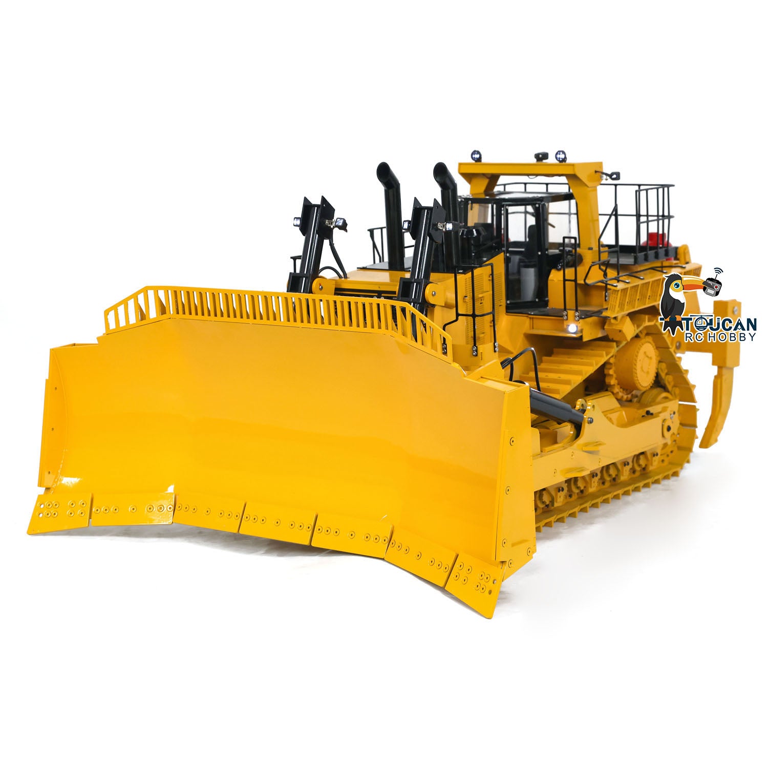 1/10 Scale D11T RC Bulldozer - 3 Plow Hydraulic Radio Control Construction Vehicle, Heavy Duty Simulation Crawler Tractor DIY PNP Model - Perfect for Construction Enthusiasts & RC Hobbyists (Outdoor Play, Collection, Gift Idea)