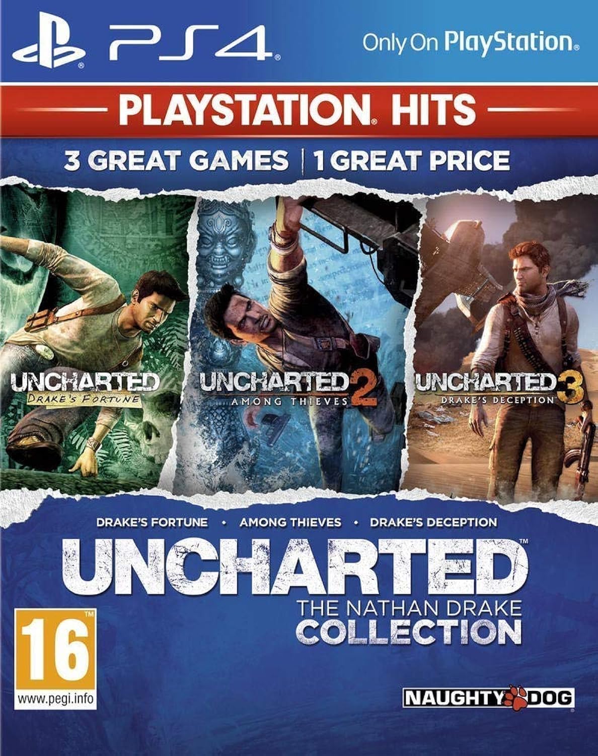 Uncharted: The Nathan Drake Collection (PlayStation Hits) - PS4 Game | Action-Adventure Bundle with 3 Epic Games | Perfect for Fans of Treasure Hunting & Story-Driven Gaming