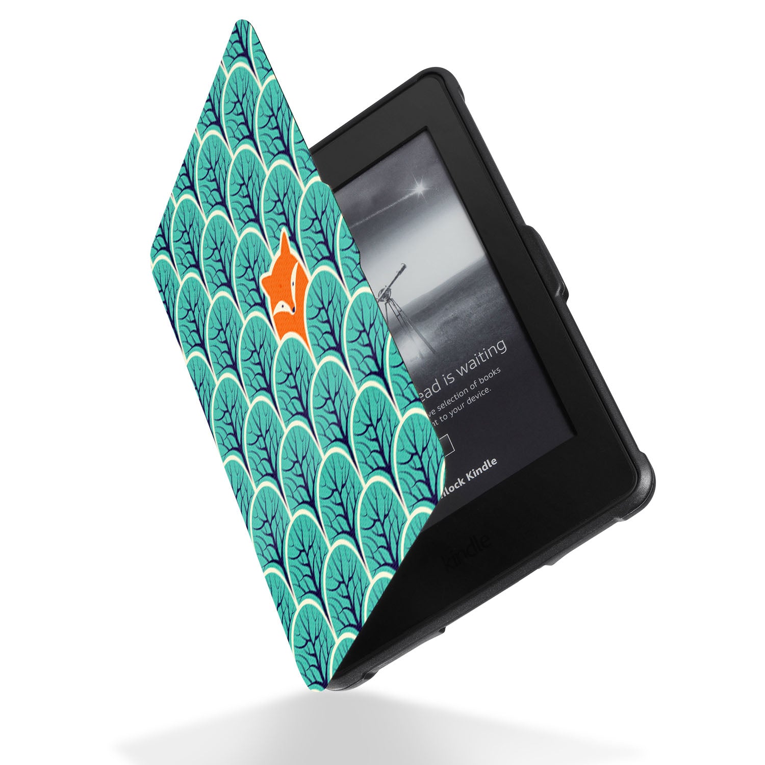 Premium Kindle Case with Adorable Fox Design - Waterproof & Lightweight Cover for Kindle E-Reader - Perfect for Reading at Home, Travel, and Outdoor Adventures