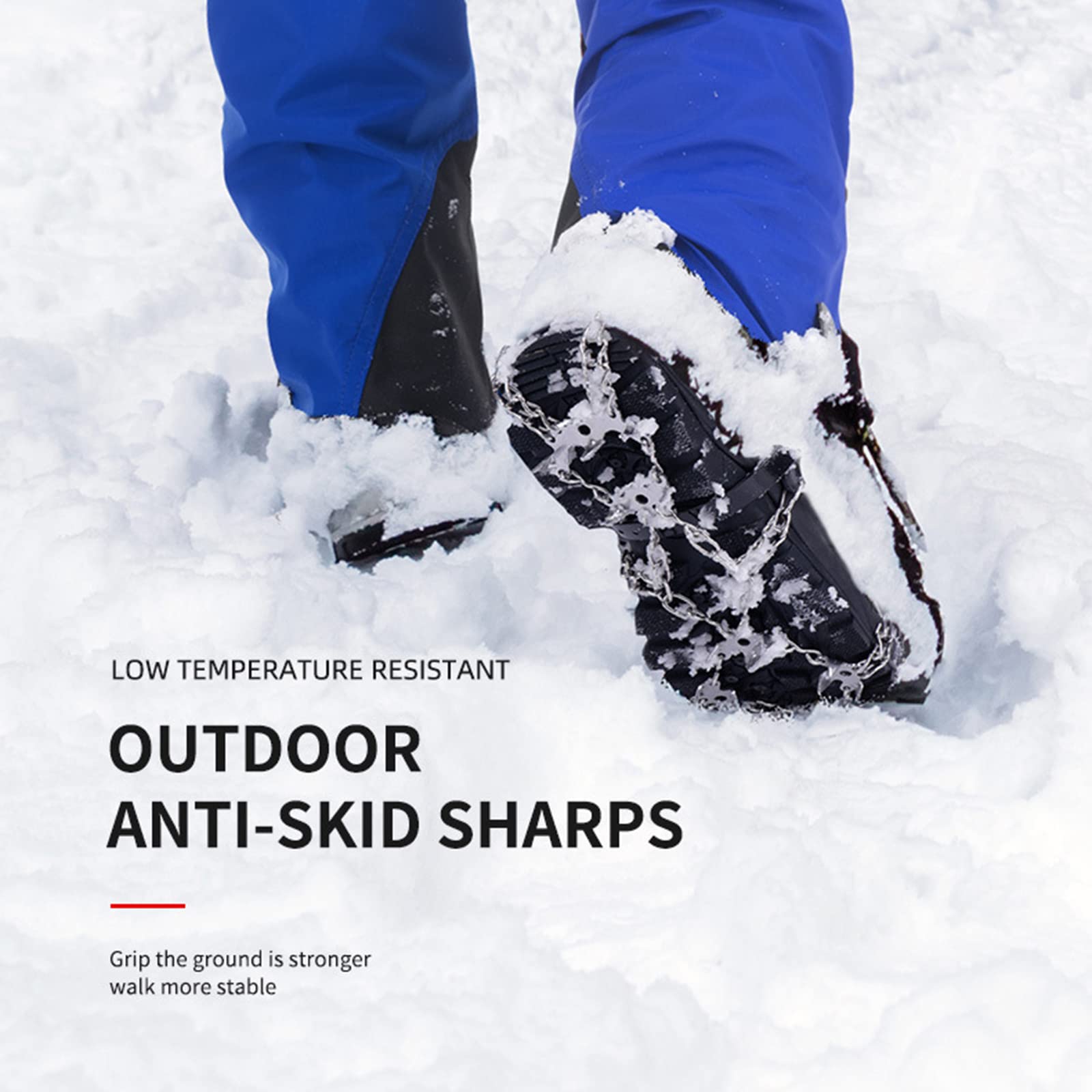 Anti-Slip Ice Climbing Crampons - Steel Spikes for Hiking Boots & Shoes | Winter Traction for Snow, Ice & Outdoor Adventures | Perfect for Mountaineering, Trail Hiking & Icy Conditions