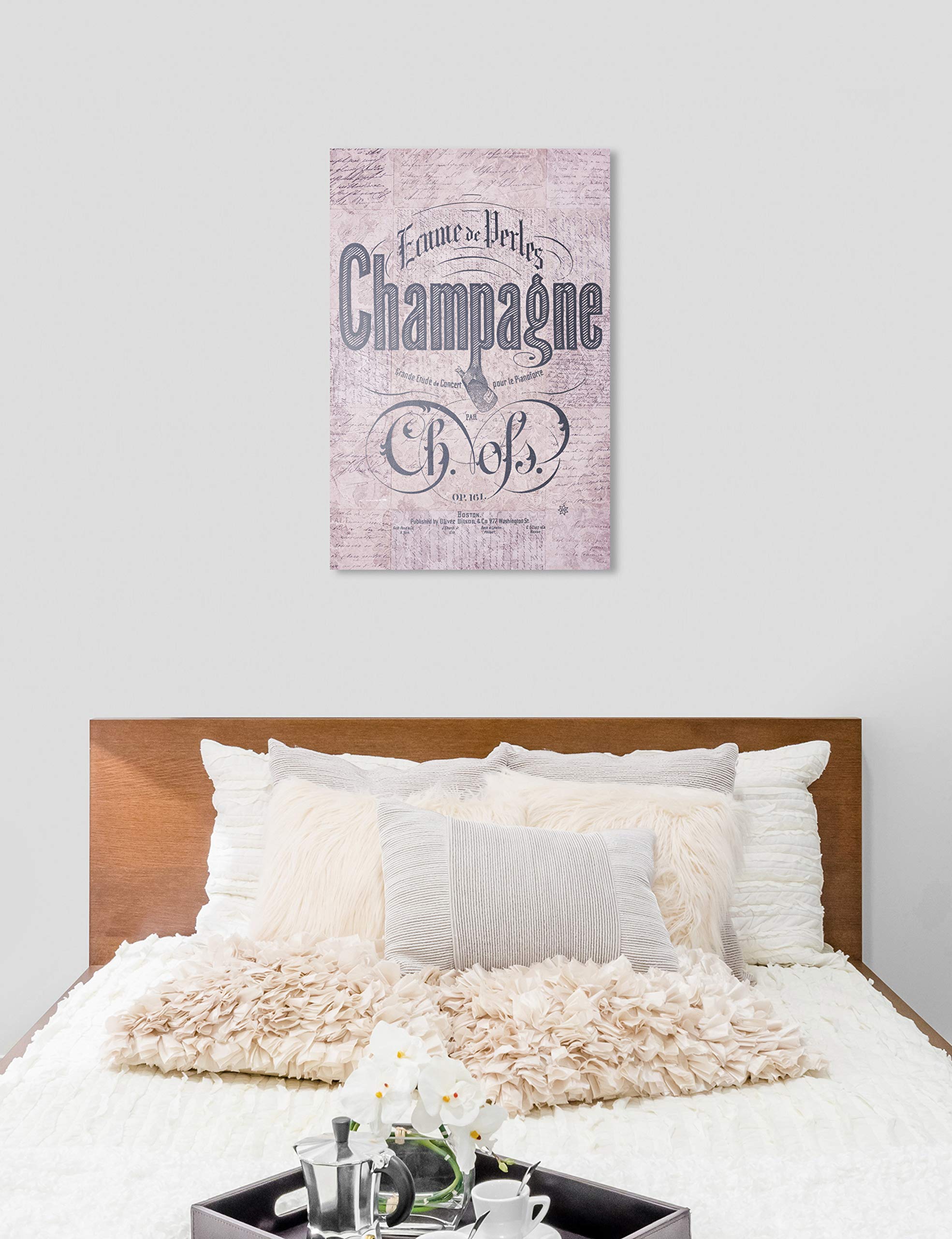 Purple Champagne Wall Art Canvas Print - 10