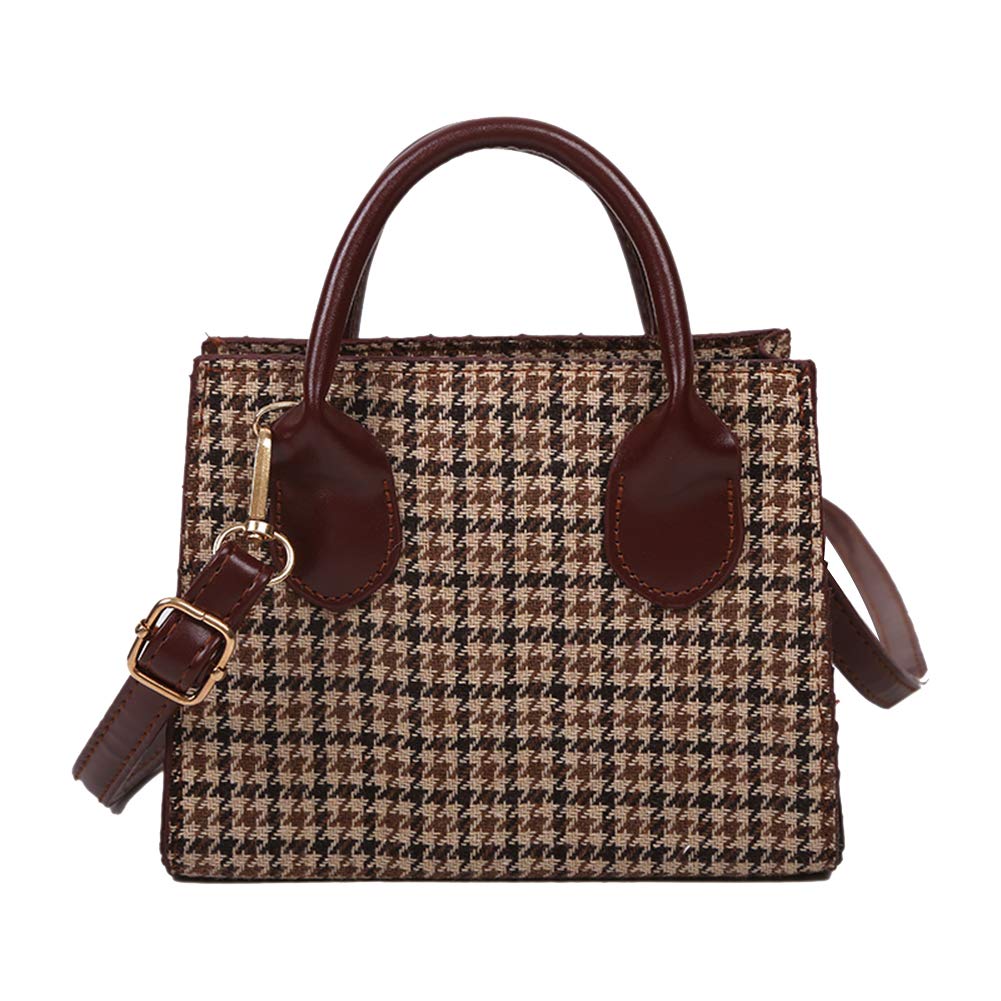 Vintage Plaid Mini Crossbody Bag for Women - Soft PU Leather Small Shoulder Purse with Phone Pocket - Perfect for Daily Use, Parties & Travel Accessories