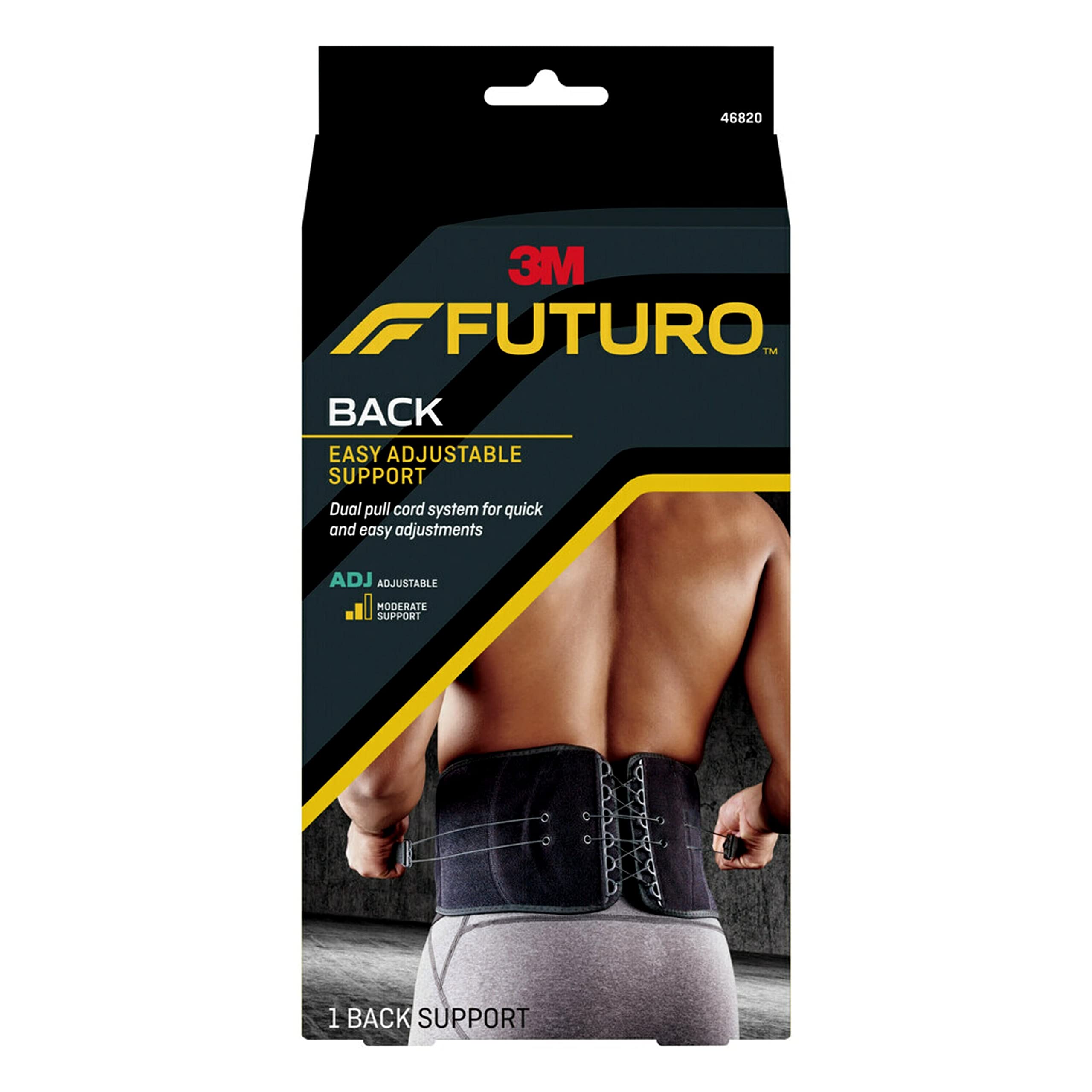 FUTURO Easy Adjustable Back Support Belt - Breathable & Comfortable for Men & Women - Lower Back Pain Relief - Perfect for Work, Sports & Daily Activities