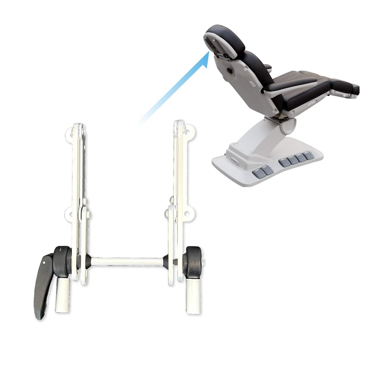 2246EB / 2246B Dental Treatment Chair with Adjustable Metal Frame Headrest - Perfect for Dental Clinics and Medical Offices