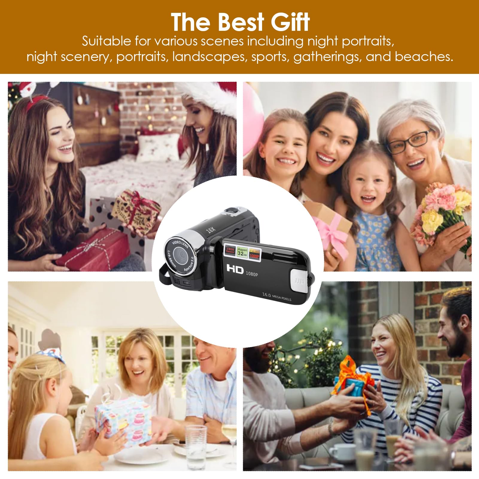 4K HD Digital Camera with 16X Zoom - Vlogging Camcorder for YouTube, Travel & Content Creation | 2.7 Inch Rotatable Screen for Easy Recording & Selfies | Perfect for Vloggers, Travelers & Beginners