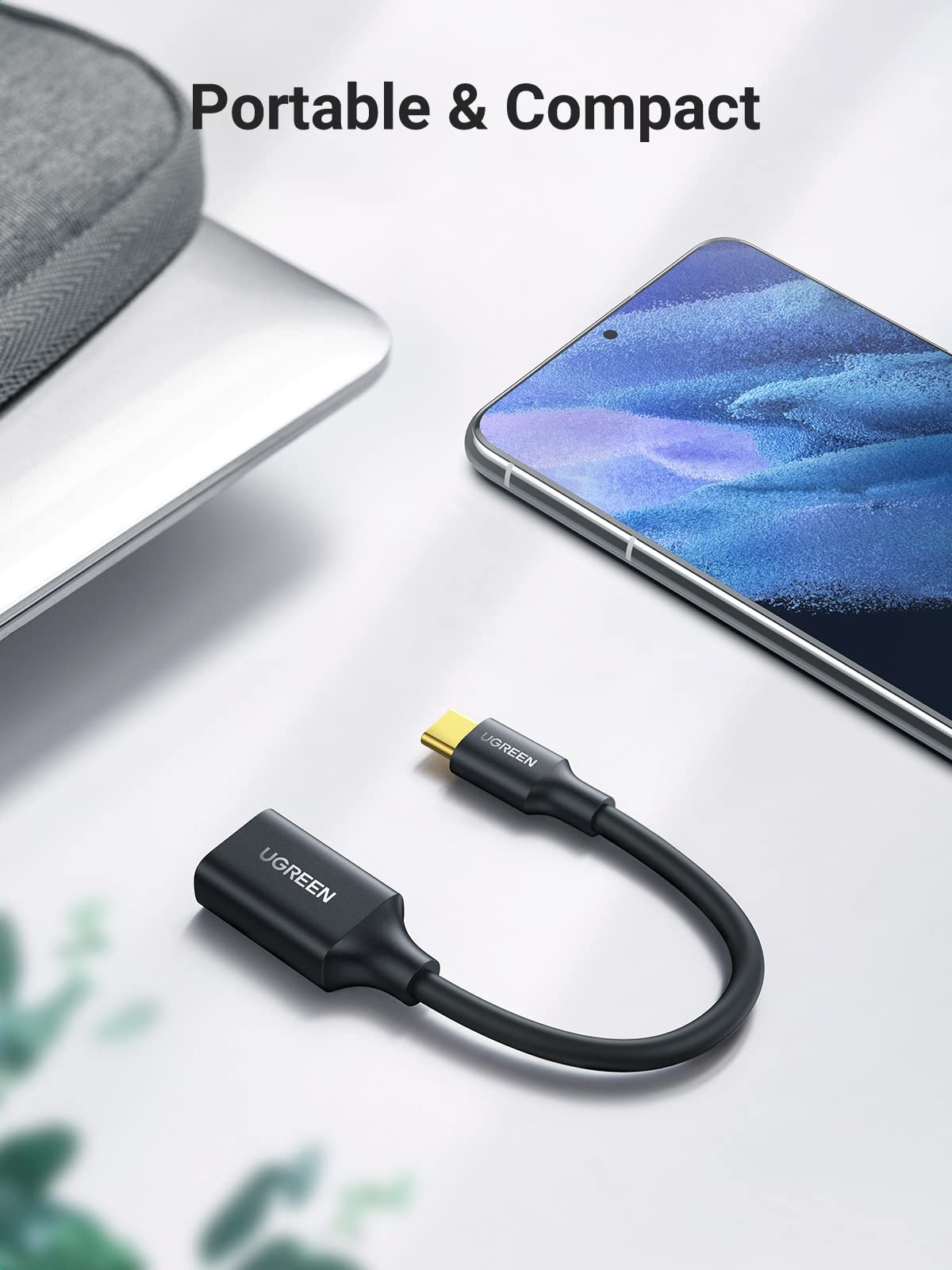 UGREEN USB C to USB 3.0 OTG Adapter Cable - 5Gbps Type C Male to USB A Female Converter - Compatible with iPhone 16/15 Series, MacBook Pro/Air, iPad Pro/Air, Galaxy Tab S9/S24/S23, Redmi Note 11 - Perfect for Data Transfer, Charging & Device Connectivity