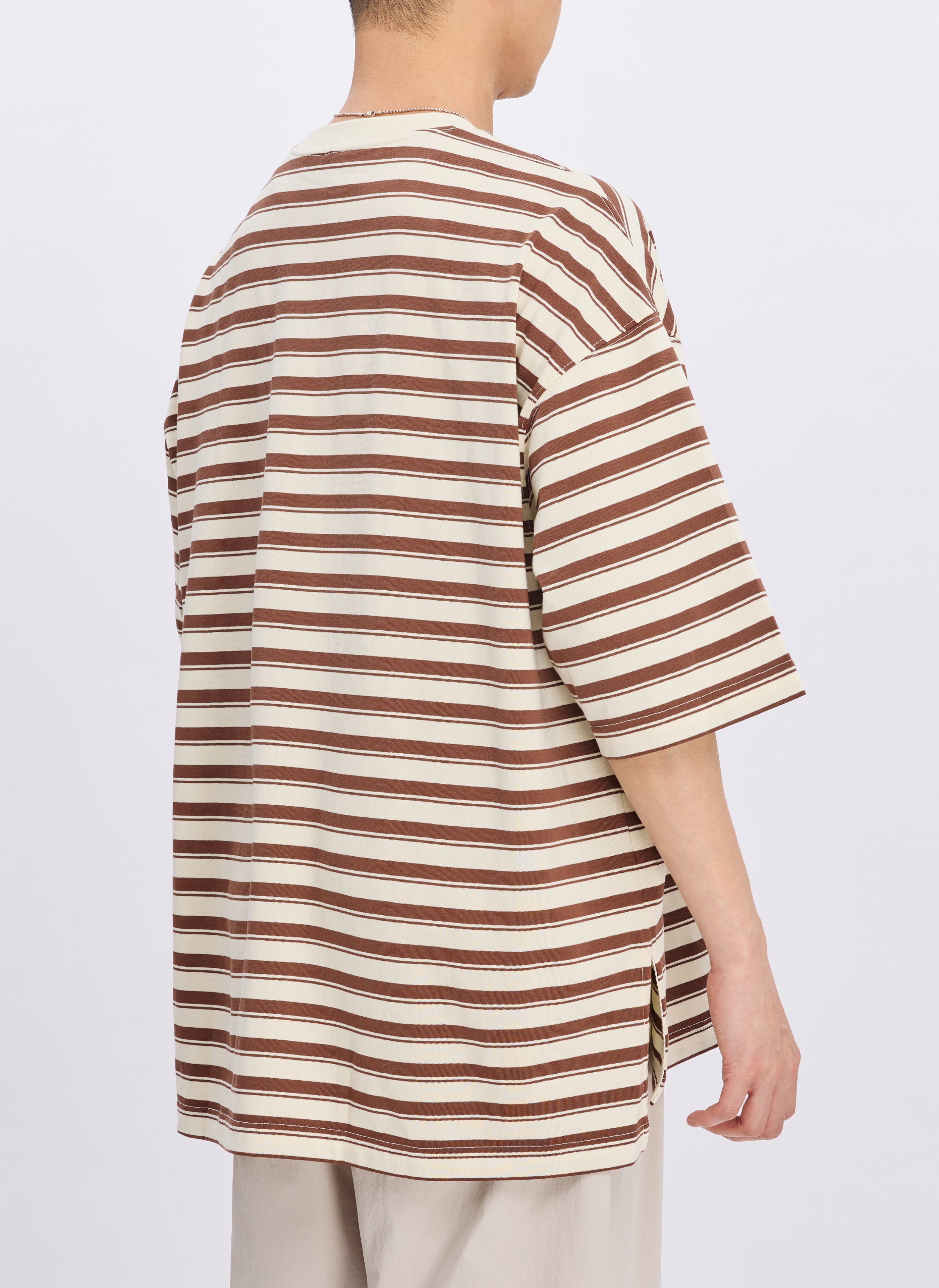 230G Jacquard Short Sleeve Border Top for Women - Stylish Summer Blouse for Casual Outings, Beach Wear & Everyday Fashion