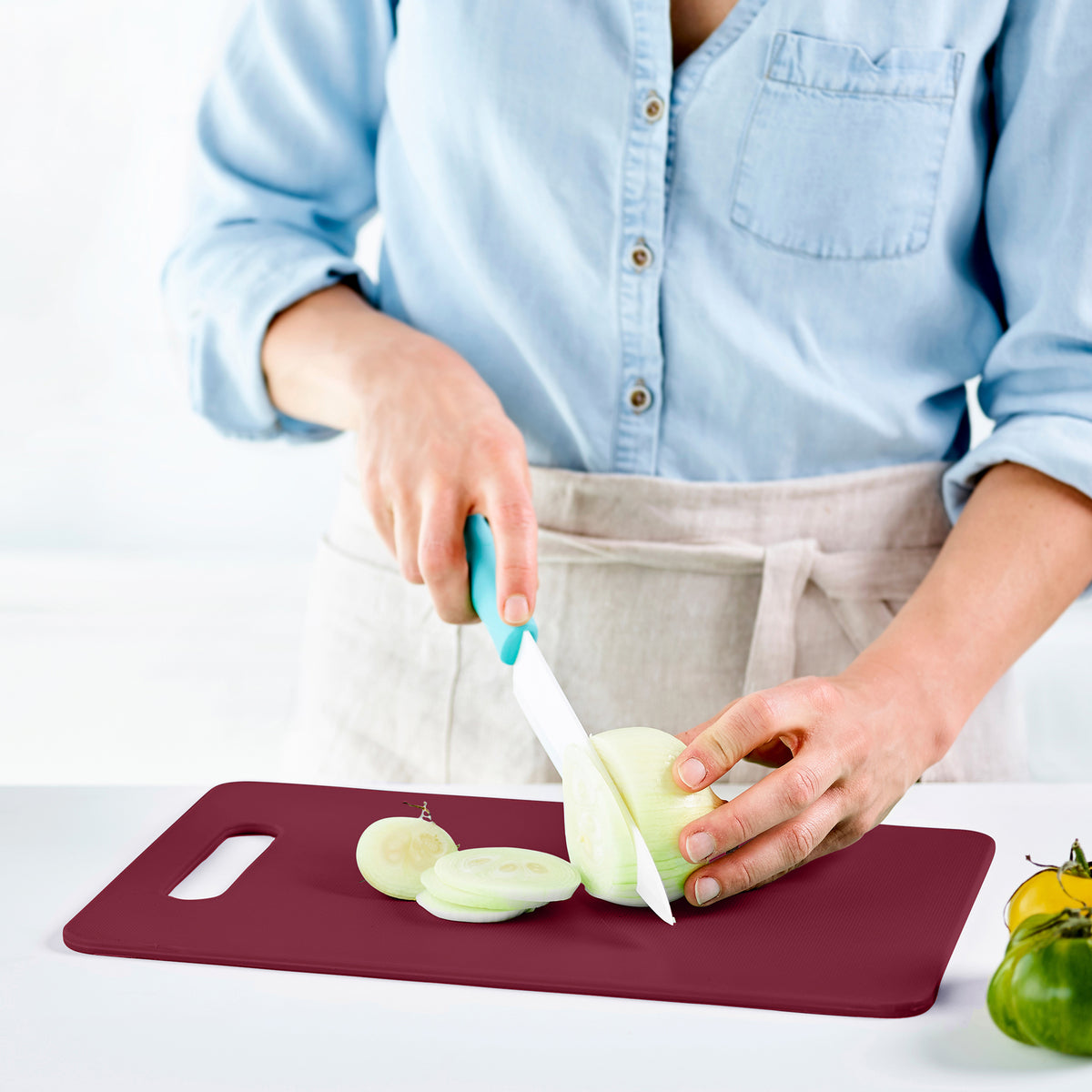 GreenLife Non-Slip Bamboo Cutting Board Set - 3 Piece Eco-Friendly Kitchen Cutting Boards for Meat, Vegetables & Fruits | Perfect for Home Cooking, Meal Prep & Professional Chefs