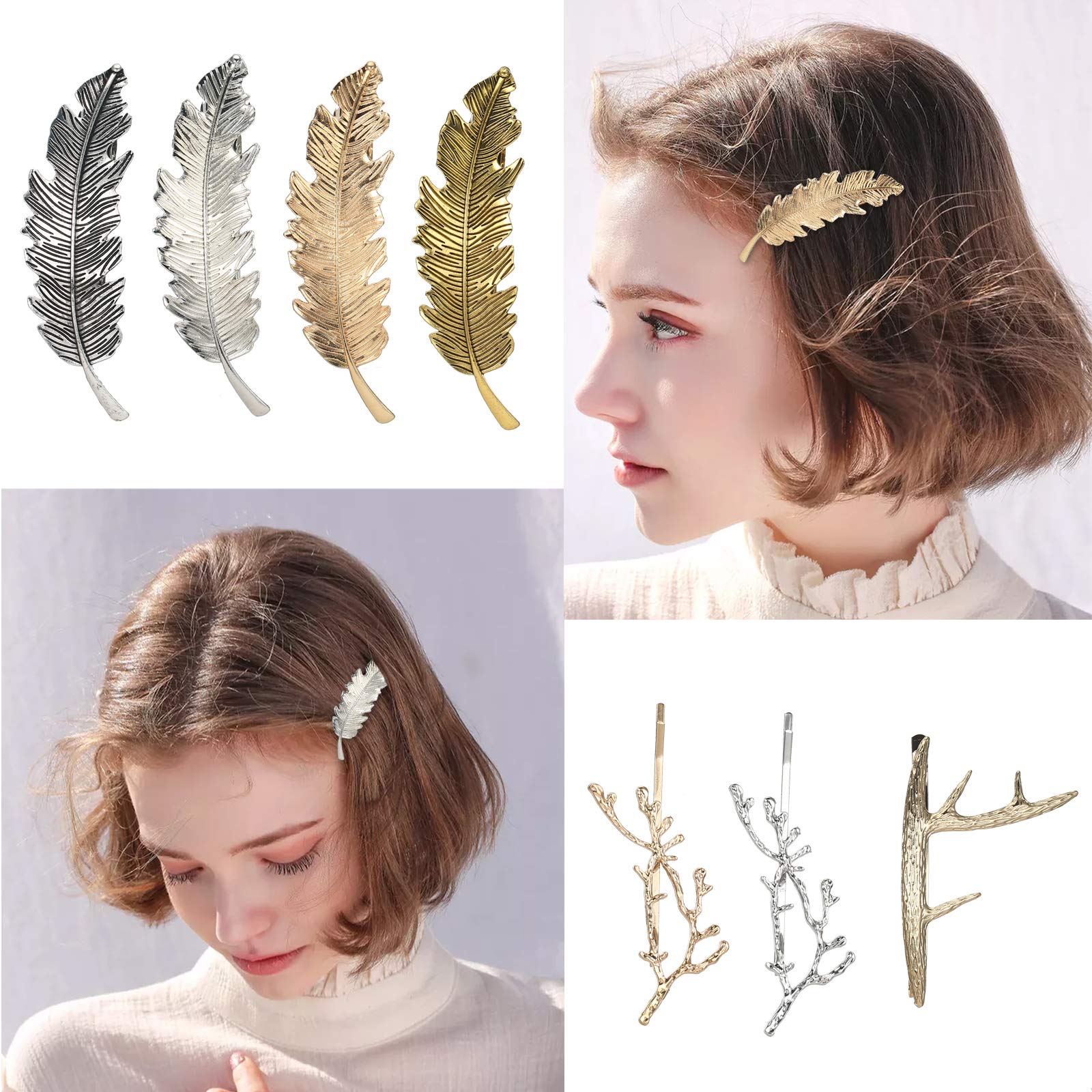 7 PCS Fashion Hair Clips Set - Metal Hair Barrettes for Women & Girls - Salon Styling, Hairdressing & Sectioning Hairpins - Perfect for Braiding, Updos & Everyday Hairstyles