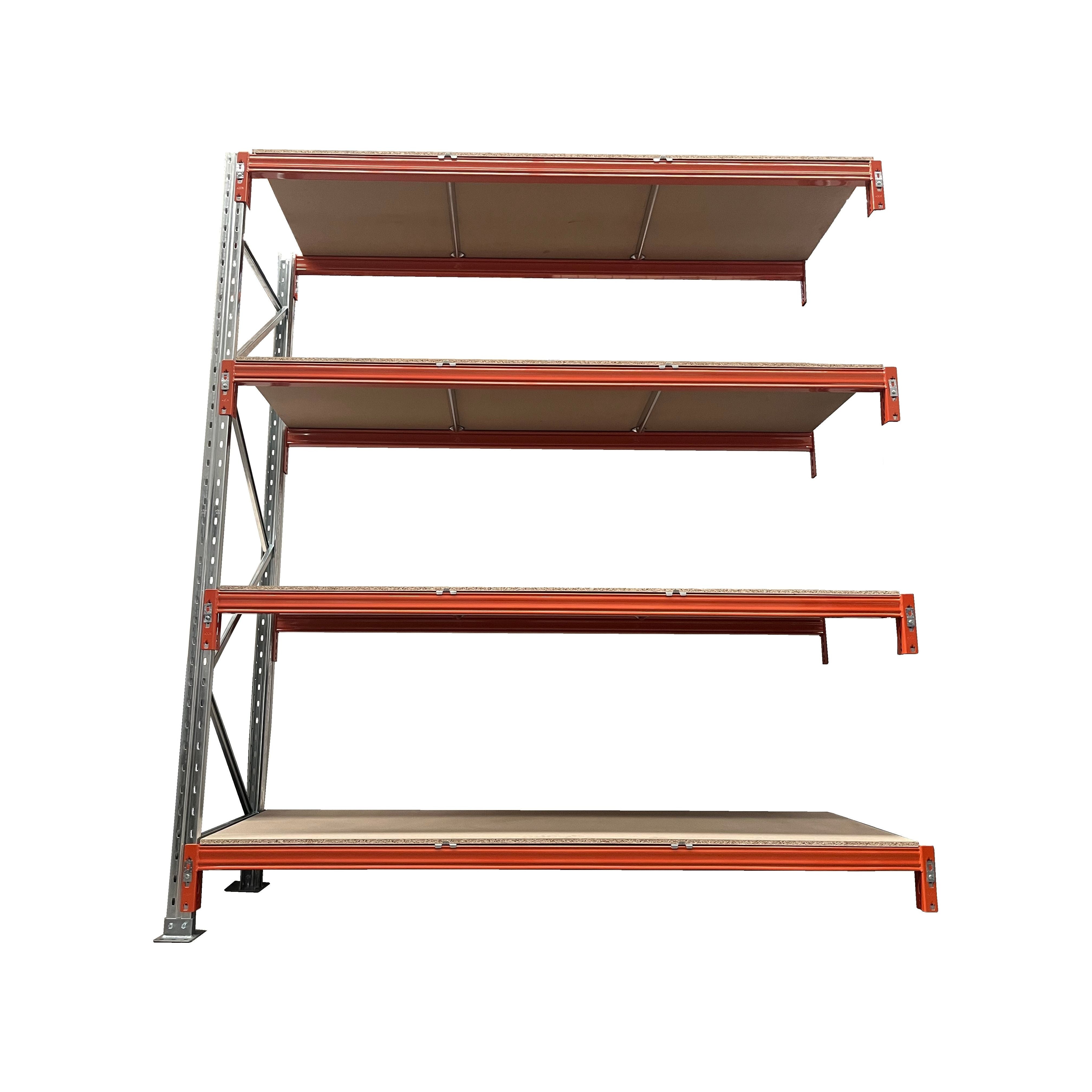 Heavy Duty Industrial Shelving Unit Add-On Bay 3658mm Height with Reinforced Boards - Perfect for Warehouse Storage, Garage Organization & Retail Display