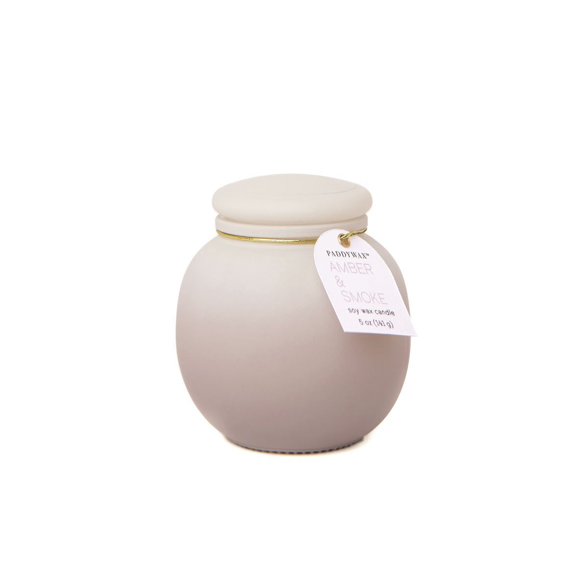 Amber & Smoke Scented Orb Candle - Handmade Aromatherapy Soy Wax Candle for Relaxation, Meditation & Home Decor