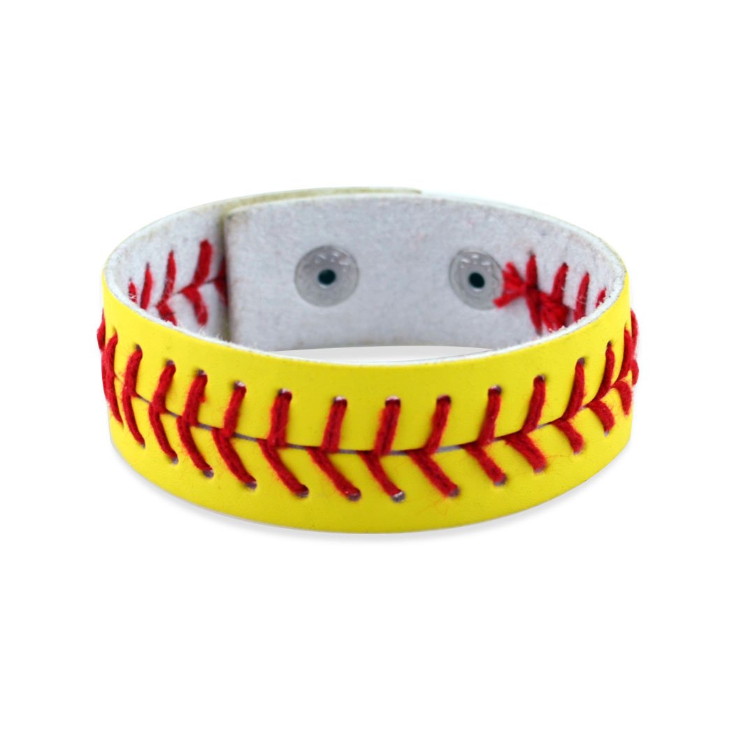 ChalkTalkSPORTS | Genuine Leather Ball Bracelet for Softball, Baseball & Basketball Players | Stylish Sports Jewelry for Games, Practice & Everyday Wear