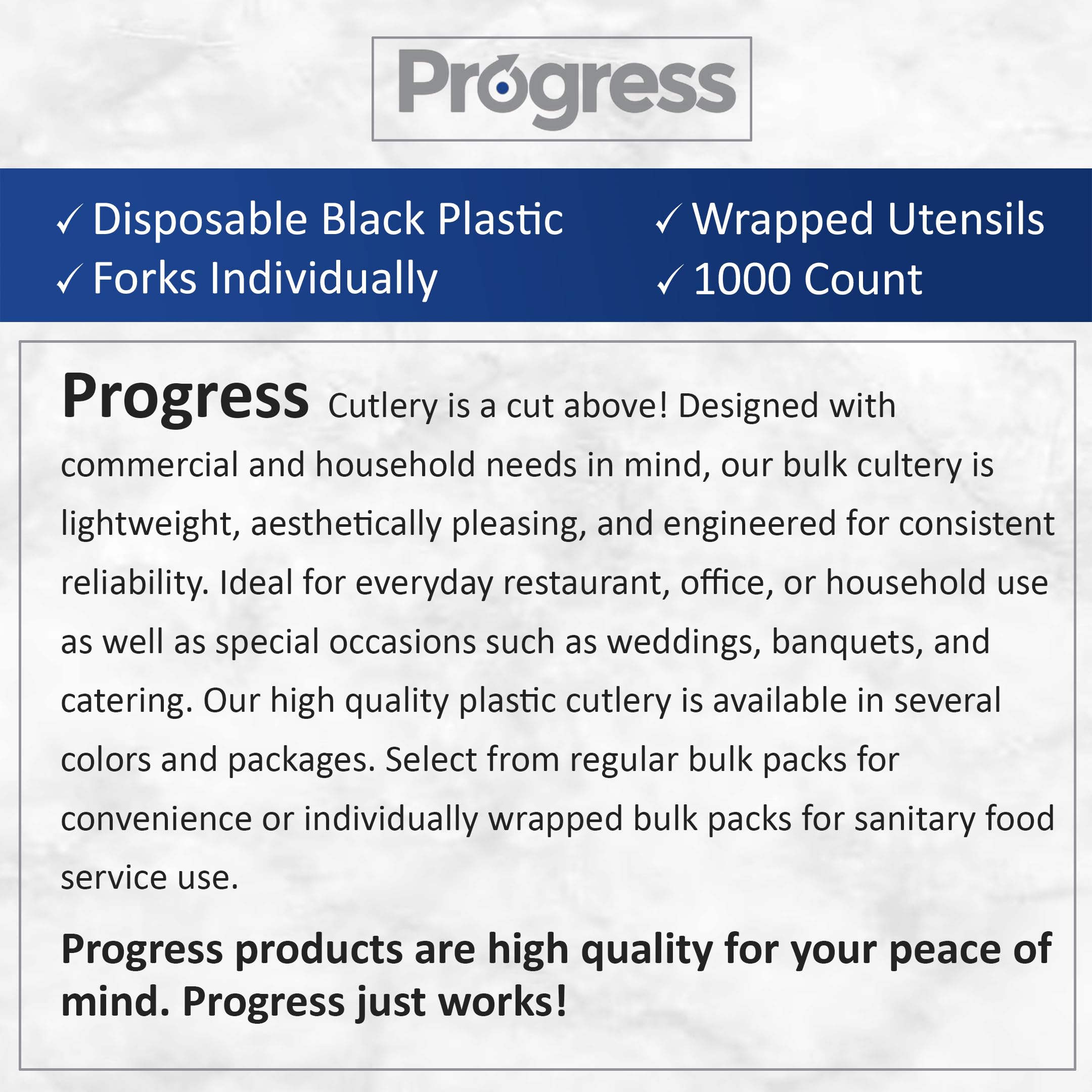 Heavy Duty Black Disposable Plastic Forks - 1000 Count Bulk Pack | Individually Wrapped Cutlery for BBQ, Parties, Catering, Office Events & Restaurants | Durable & Eco-Friendly Disposable Utensils for Outdoor Dining, Picnics & Large Gatherings